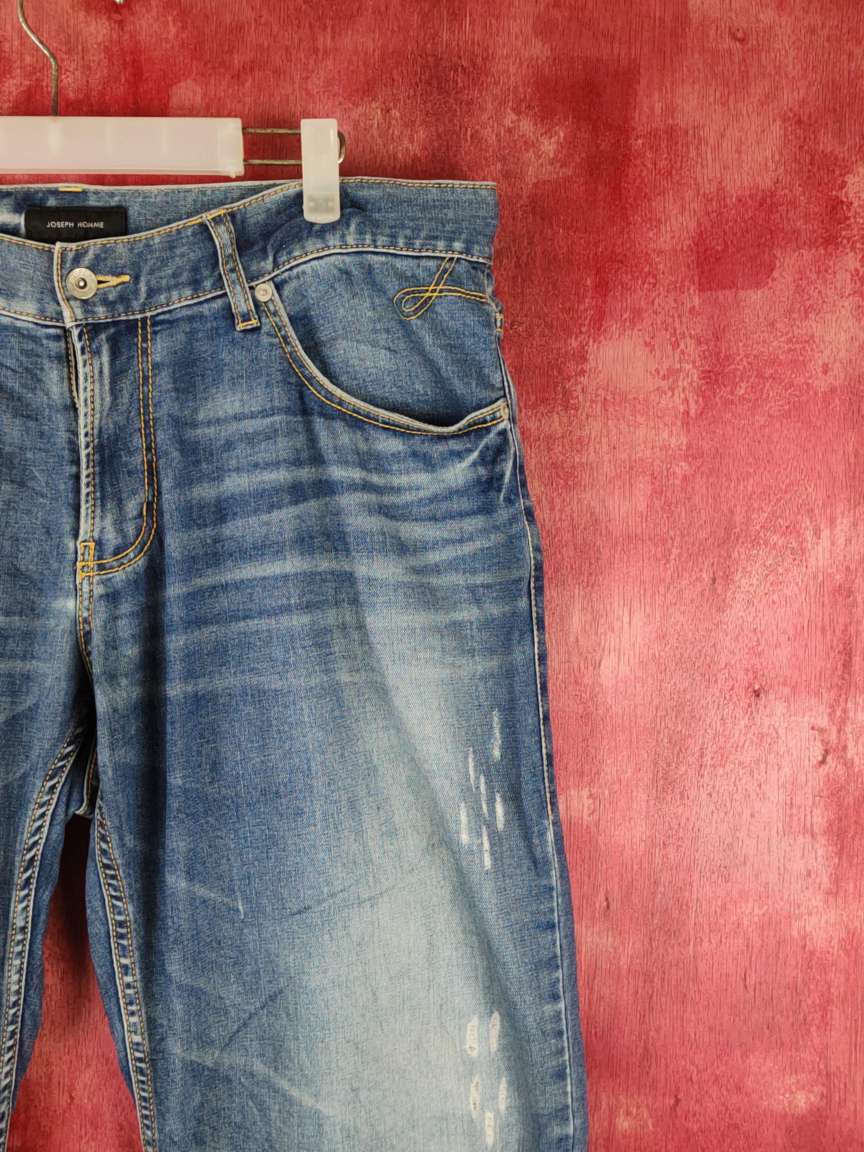 JOSEPH HOMME Joseph Homme Blue Faded Distressed Ripped Jeans #S1643 Size US 36 / EU 52 - 5 Thumbnail