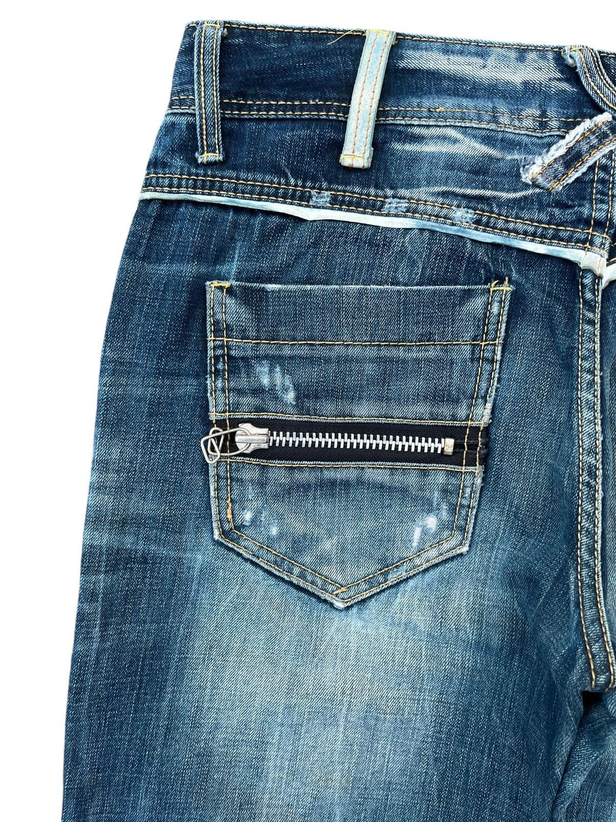 Beauty Beast Vintage Kapital Style Sashiko Boro Trashed Distressed Jeans Size US 34 / EU 50 - 10 Thumbnail