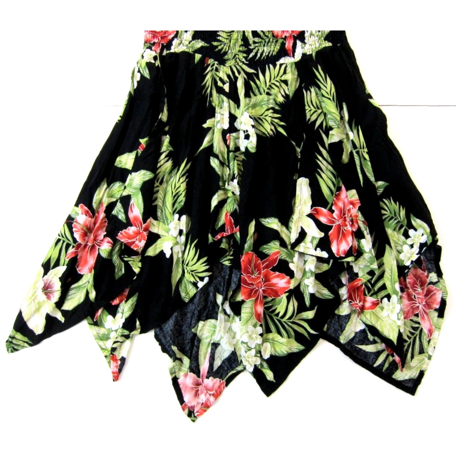 Vintage Tropical Group Hawaii Floral Halter Tank Sun Dress S-M Black Rayon Pants? Size S / US 4 / IT 40 - 8 Thumbnail