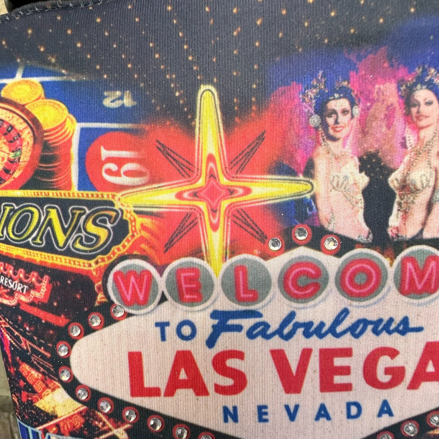 Vintage ViTG Las Vegas Purse Tote Bag Atlantic City Black Jack Poker Size ONE SIZE - 4 Thumbnail