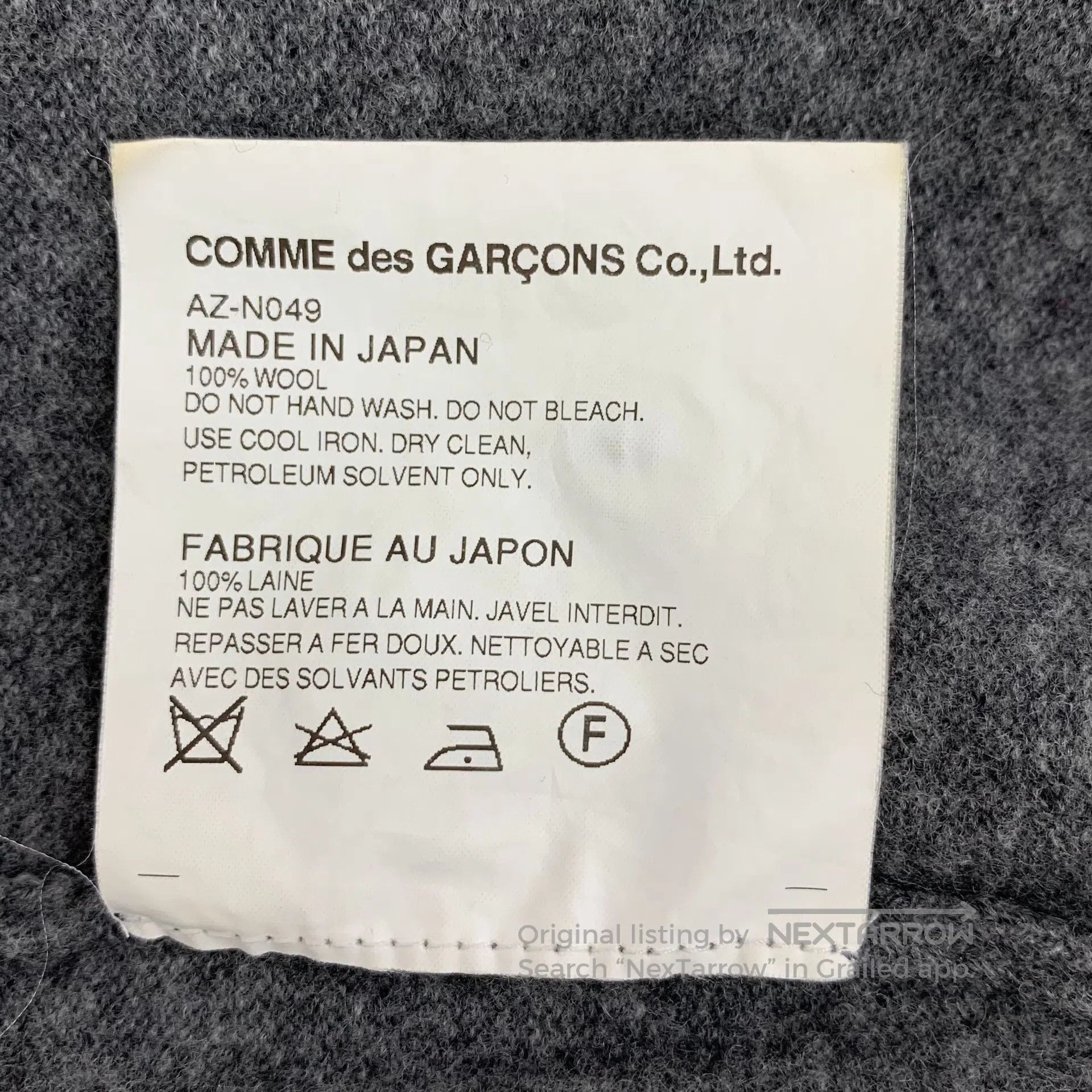 Comme des Garcons Comme Des Garcons Gray Heart Embroidered Wool Round Neck S Size M / US 6-8 / IT 42-44 - 7 Thumbnail