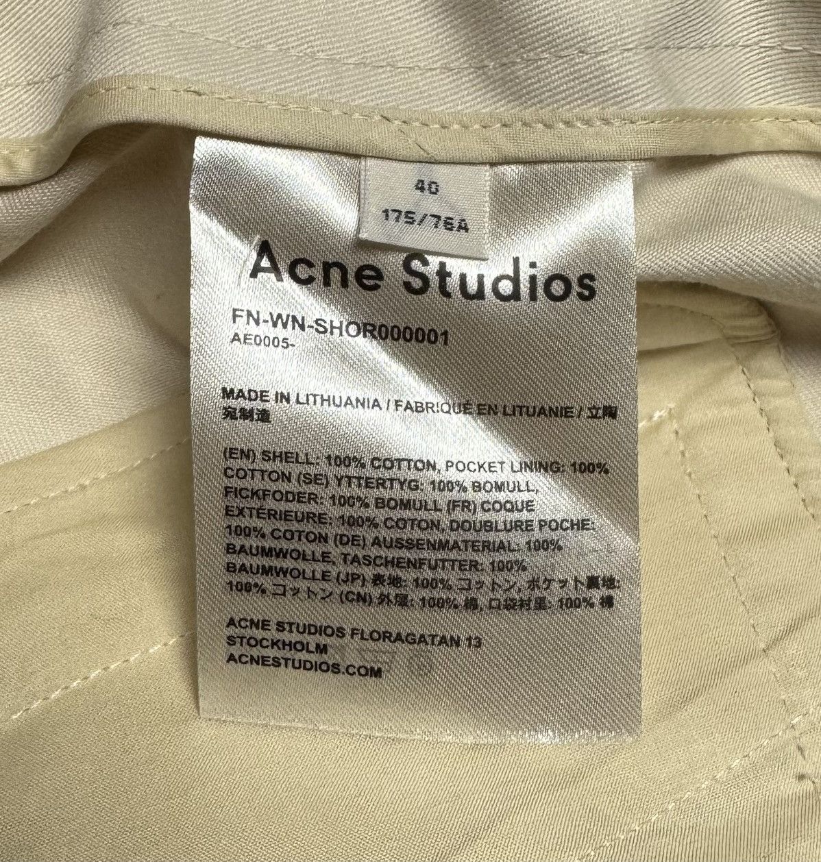 Acne Studios Acne Studios 100% Cotton Chino Shorts size 40 Size 32" / US 10 / IT 46 - 12 Thumbnail