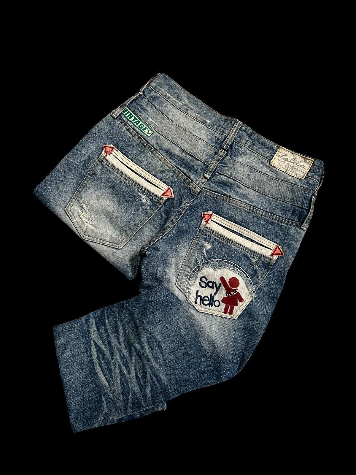 Japanese Brand × Kapital × Vintage Double Waist Lolita Japanese Punk Style Denim Jeans Size US 32 / EU 48 - 17 Thumbnail