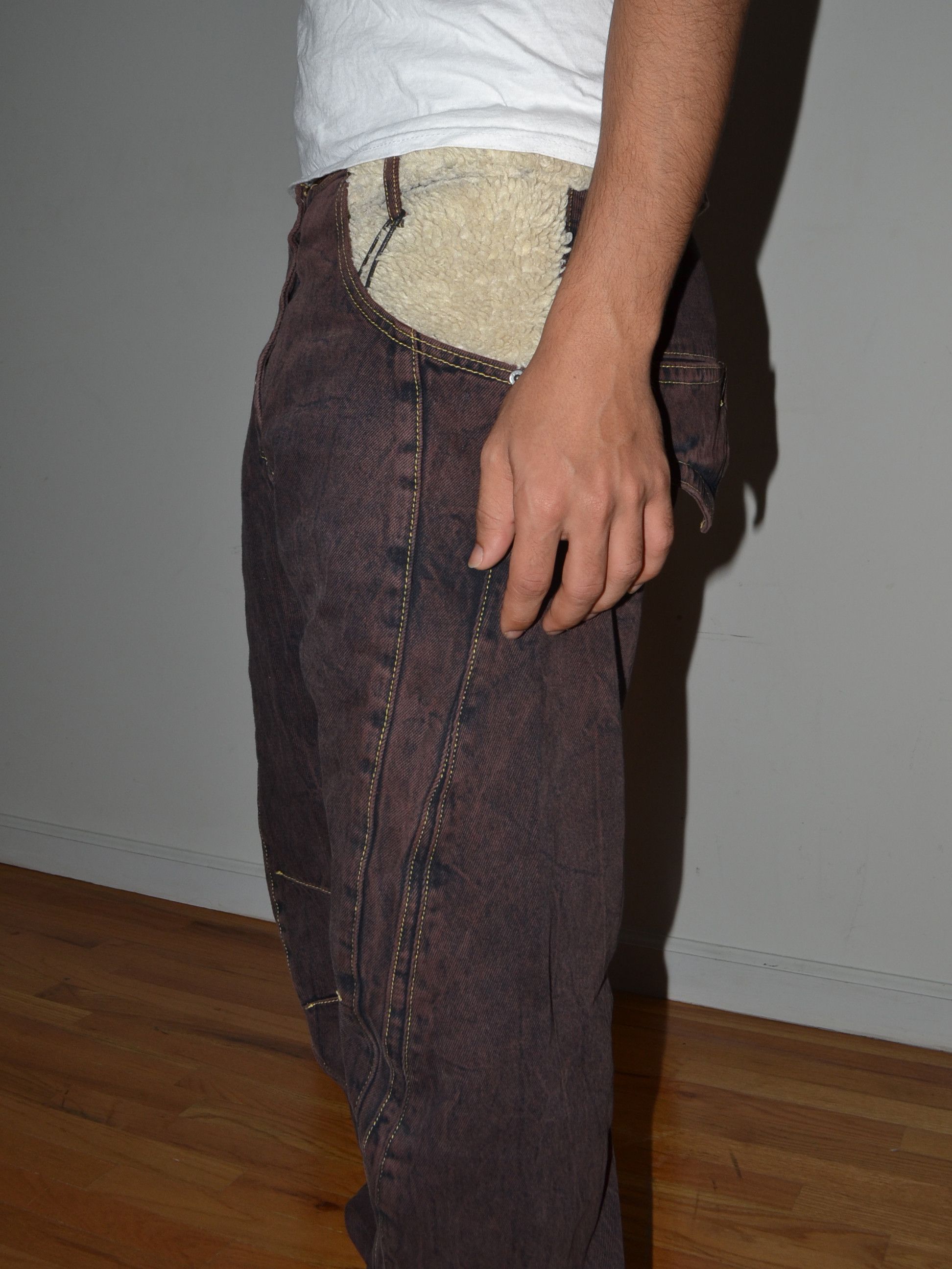 Kiko Kostadinov × Levi's 2024 Sherpa Trimmed Overdyed Jeans Size US 30 / EU 46 - 5 Thumbnail