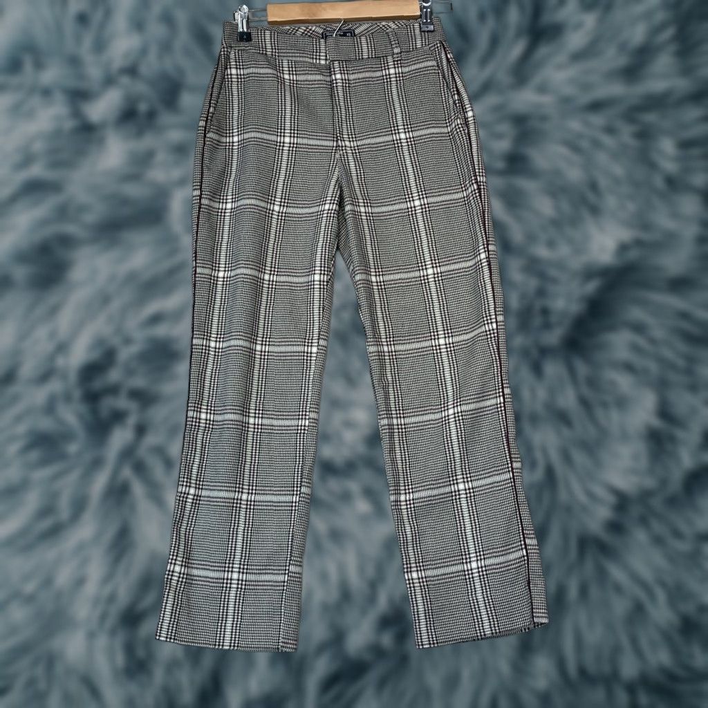 Abercrombie & Fitch Abercrombie & Fitch Pants Women's XS Plaid Brown High Rise Flare Inseam 25 in Casual Dress Pants Size 26" / US 2 / IT 38 - 1 Thumbnail