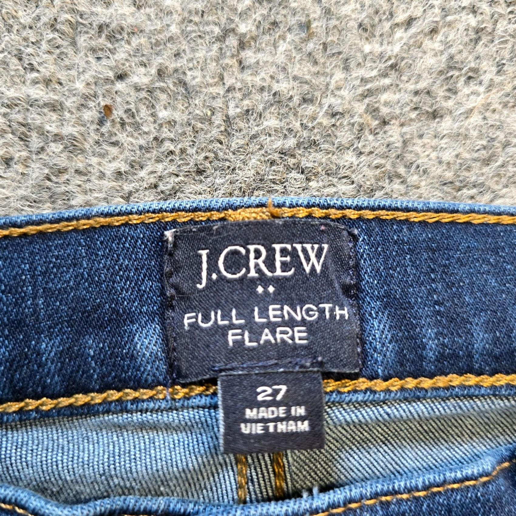 J.Crew J.CREW Jeans Womens 27 Blue Full Length Flare Stretch Mid Rise Casual Capsule Regular Denim 5-Pocket Inseam 32 Size 27" / US 4 / IT 40 - 5 Thumbnail