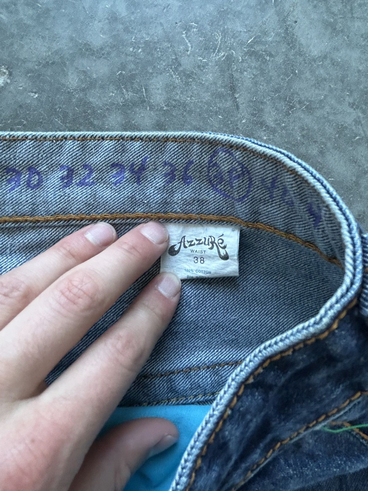 JNCO Vintage Y2K Azzure Embroidered Wings Baggy Jeans Size US 38 / EU 54 - 7 Thumbnail