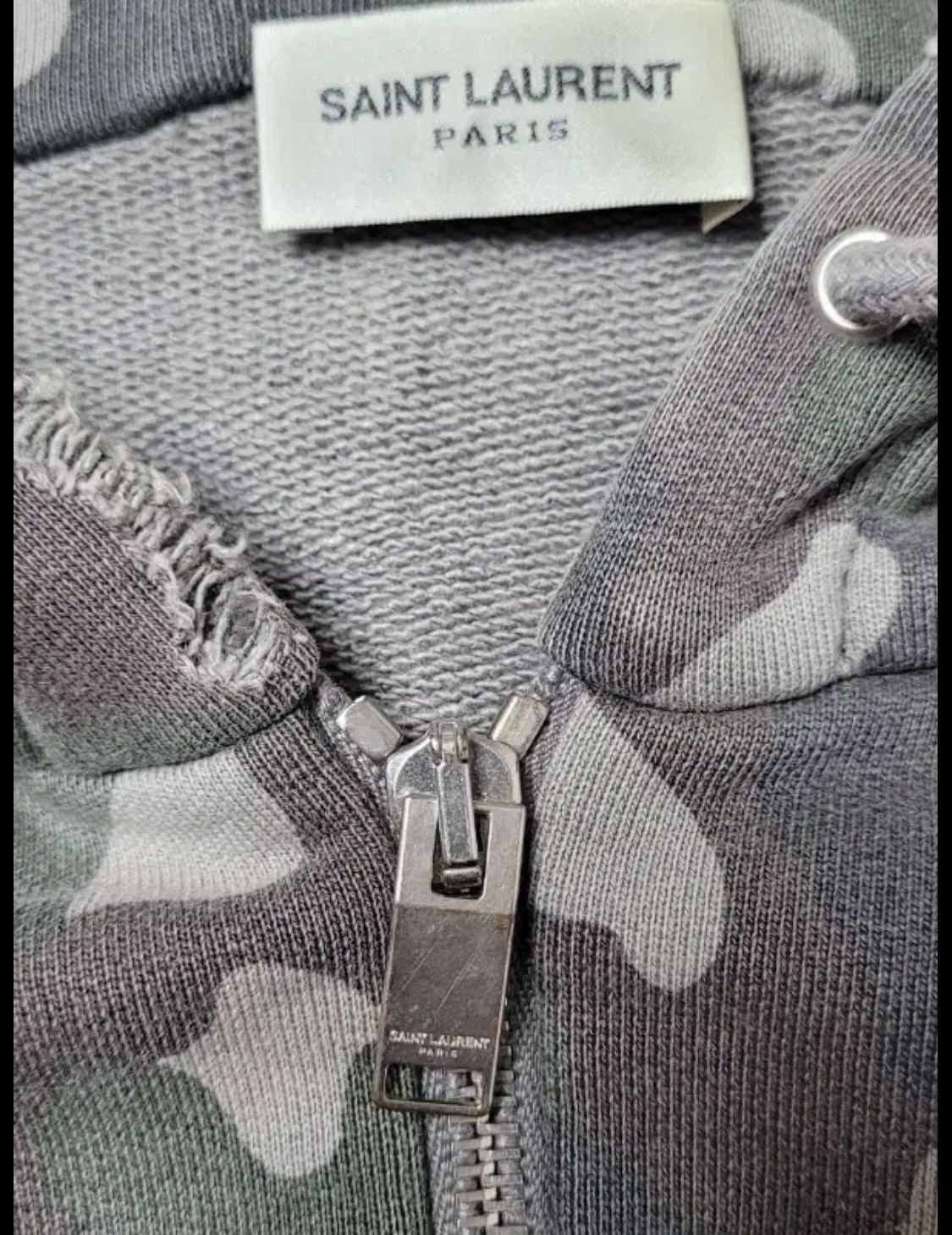 Saint Laurent Paris Saint Laurent Camoflage Zip Hoodie Size US XXL / EU 58 / 5 - 4 Thumbnail