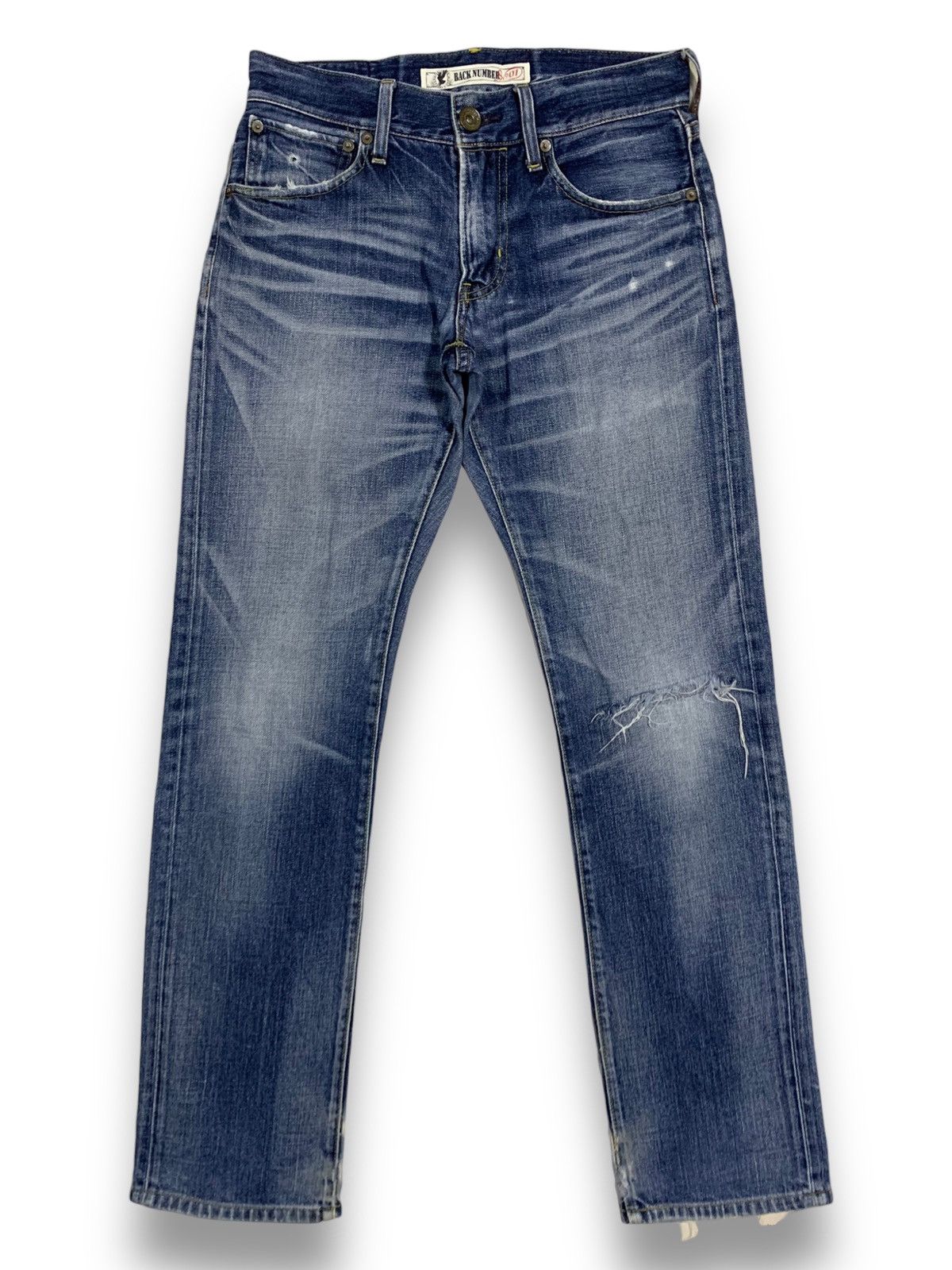 Japanese Brand Vintage Japanese Brand Slim Straight Distressed Grunge Jeans Size US 30 / EU 46 - 1 Thumbnail