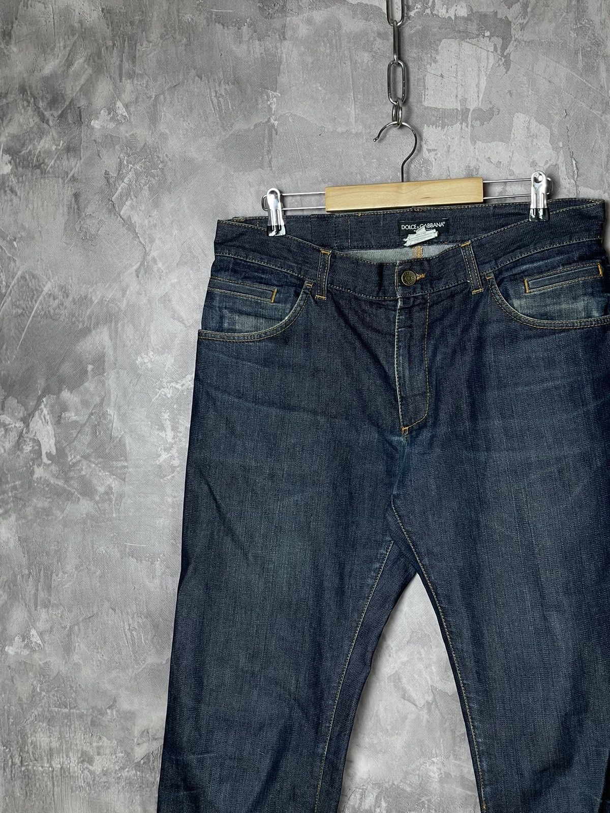 Dolce & Gabbana × Vintage Dolce & Gabbana tear Vintage Pants Denim Italia Leather Logo Size US 31 - 3 Thumbnail