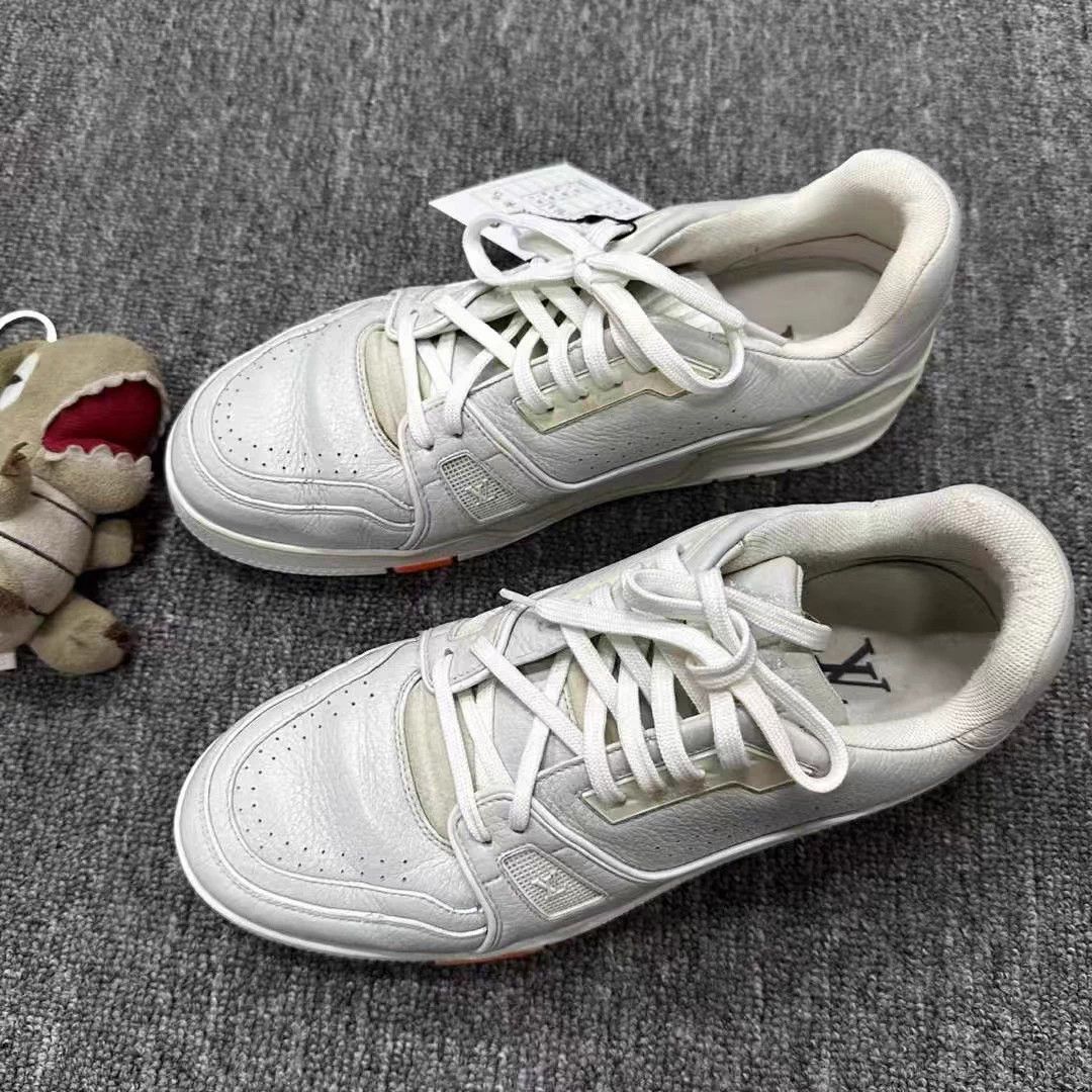 Louis Vuitton lv men's white orange trainer 41.5 95 New Size US 8.5 / EU 41-42 - 1 Thumbnail