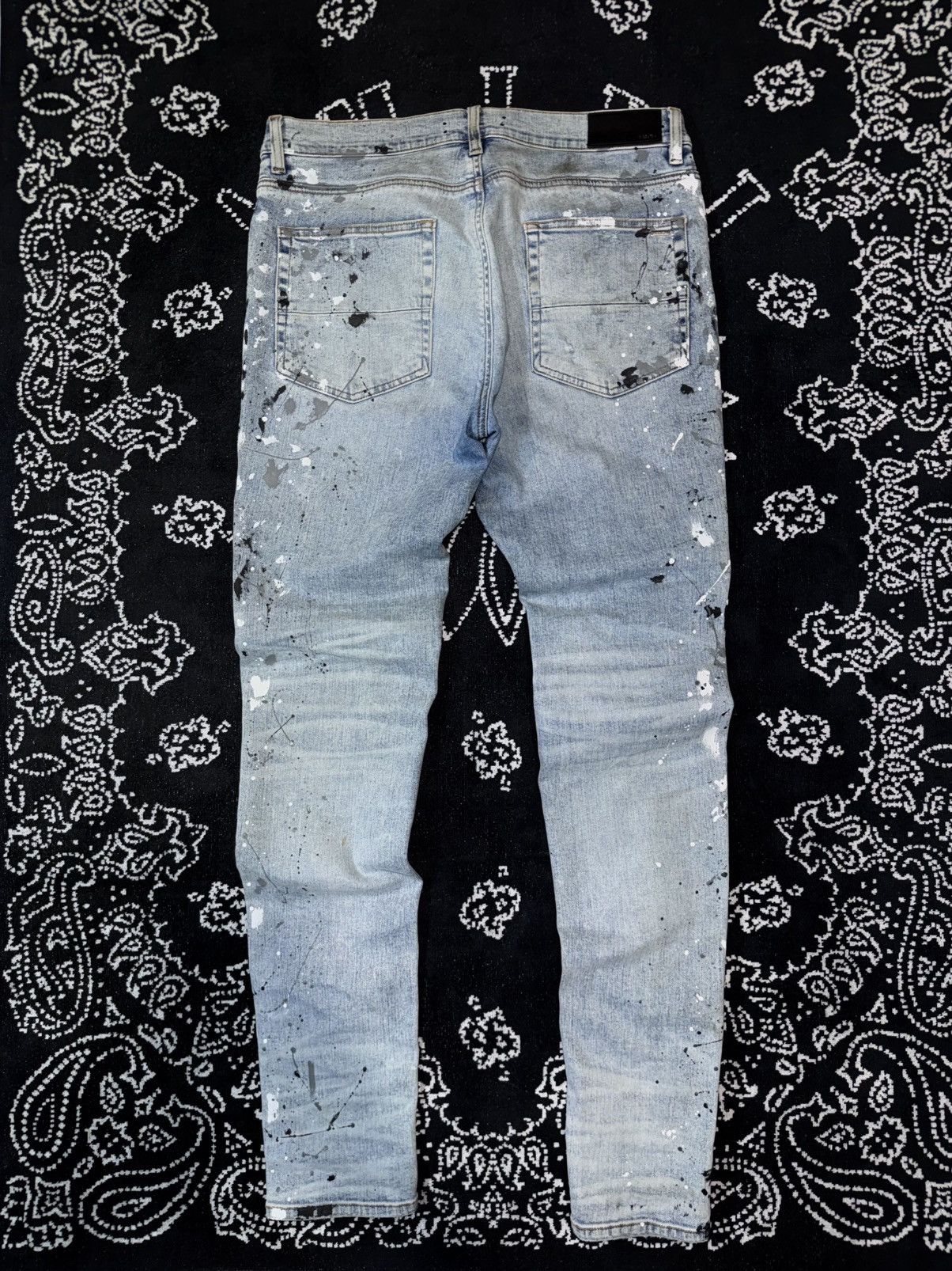 Amiri AMIRI MX1 PAINTED BLUE JEANS Size US 34 / EU 50 - 12 Thumbnail
