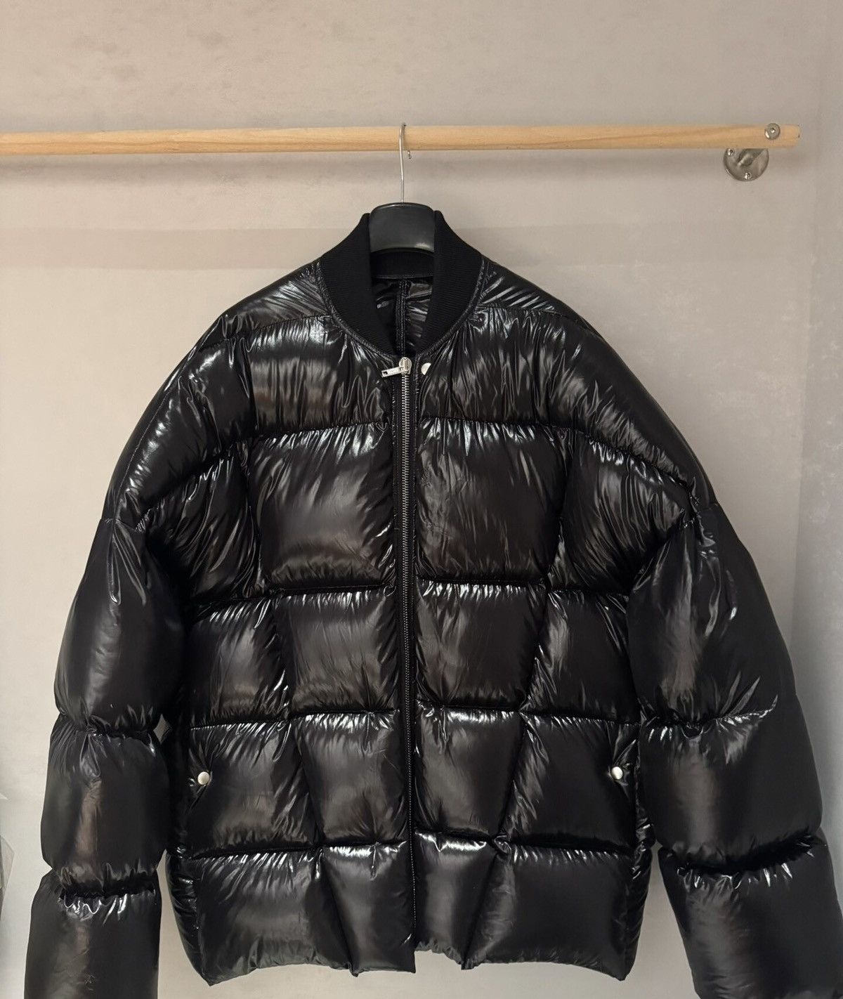 Rick Owens Rick Owens Glossy Beetle Long Sleeve Goose Down Jacket Size US L / EU 52-54 / 3 - 1 Thumbnail