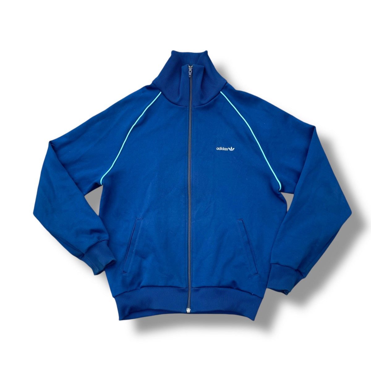 Adidas × Vintage VINTAGE 80s ADIDAS EMBROIDERED SPELL OUT TRACKTOP JACKET Size US L / EU 52-54 / 3 - 1 Thumbnail
