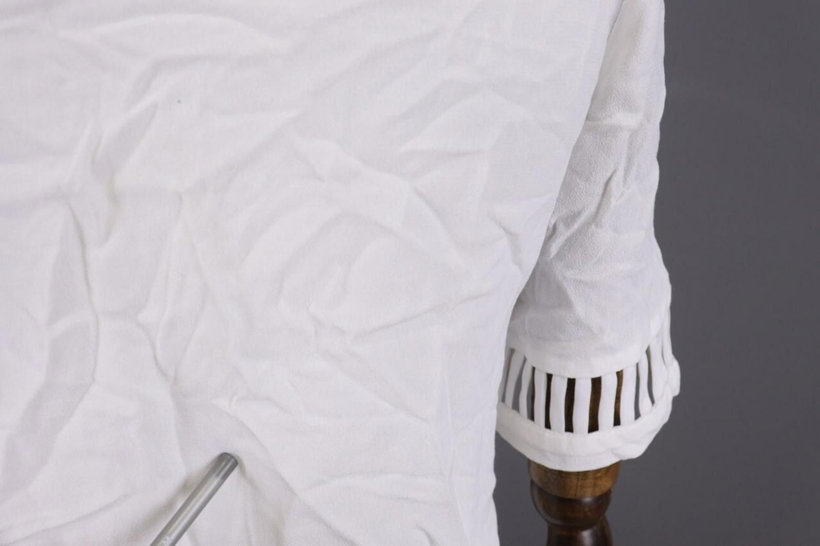 Designer COP COPINE Solix Top White Summer Stretch Top Shirt Size 38 Size M / US 6-8 / IT 42-44 - 11 Thumbnail