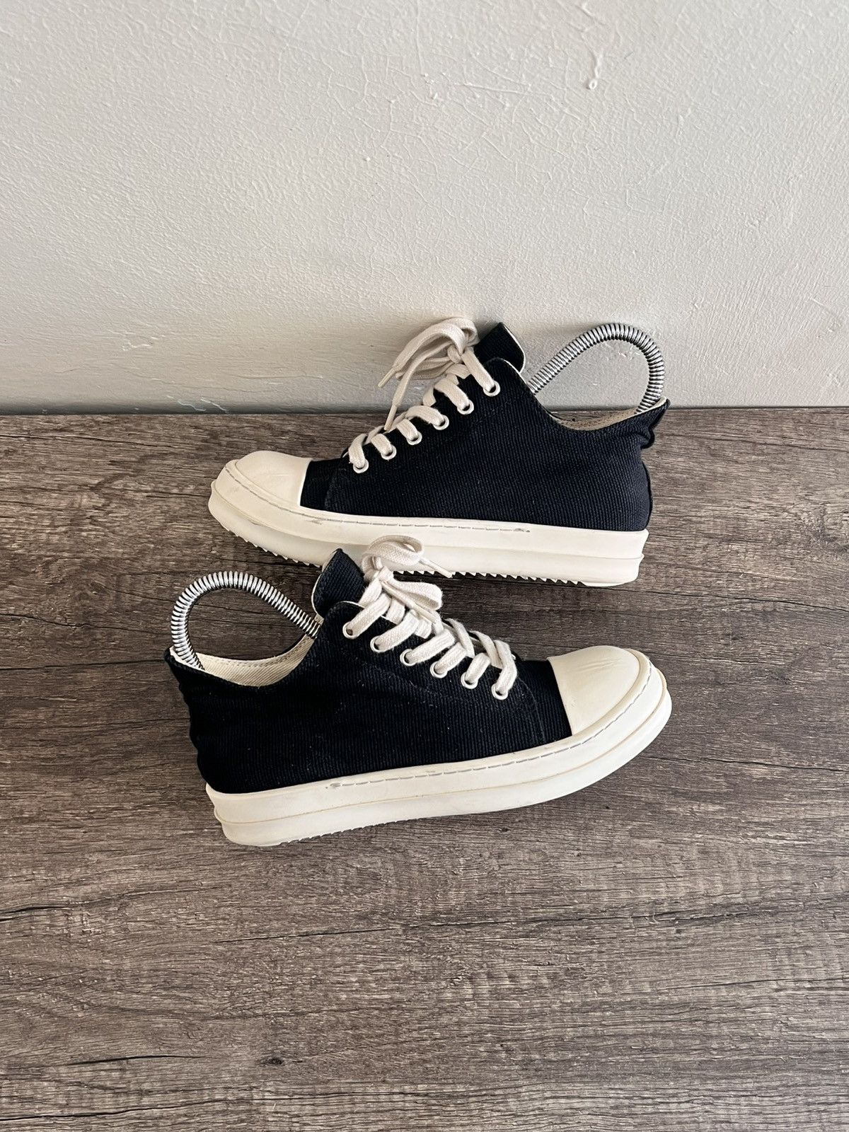 Rick Owens Drkshdw Rick Owens DRKSHDW Canvas Black Ramones Size US 6 / IT 36 - 3 Thumbnail
