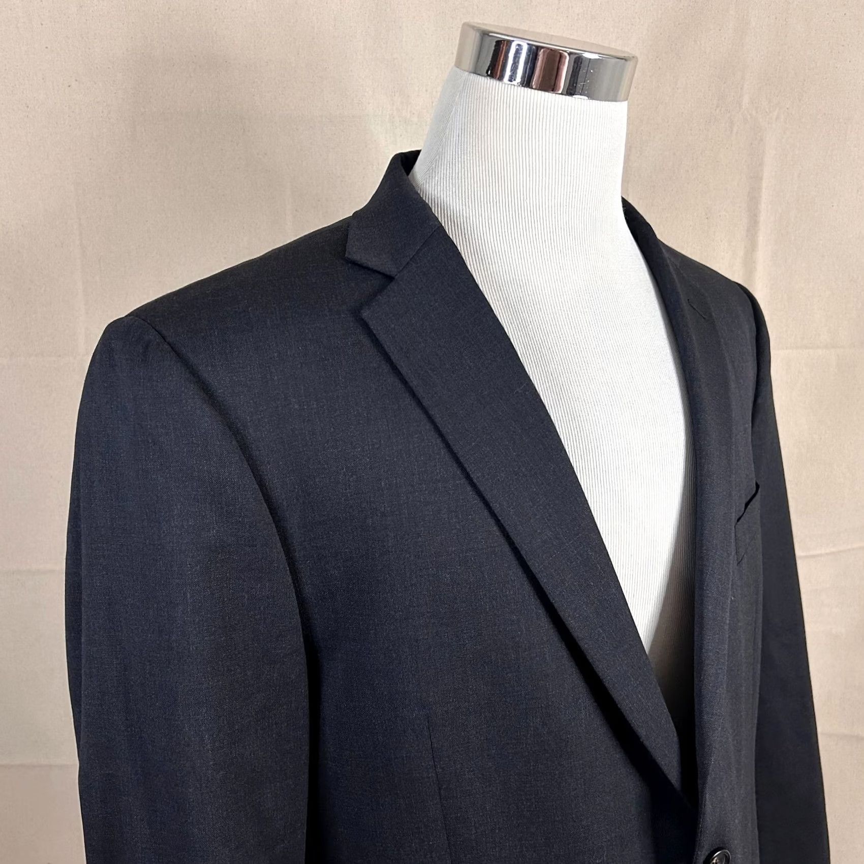 Hart Schaffner Marx Hart Schaffner Marx 48R Sport Coat Wool Blend Dark Gray Two Button Double Vented Jacket Mens Regular Size 48 Size US XS / EU 42 / 0 - 2 Thumbnail