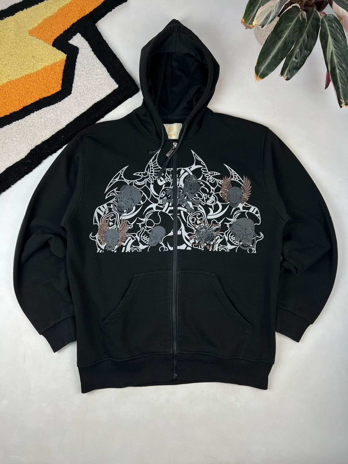 JNCO × Southpole × Vintage Request JNCO-Style Skull Tribal Print Hoodie - Y2K Size US XL / EU 56 / 4 - 2 Thumbnail