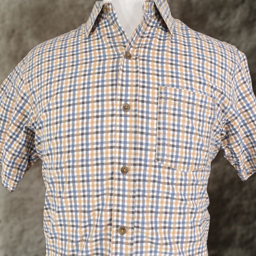 Vintage RedHead Shirt Men’s Medium Beige Plaid Button-Up Short Sleeve Casual Pocket Outdoor Size US M / EU 48-50 / 2 - 1 Thumbnail
