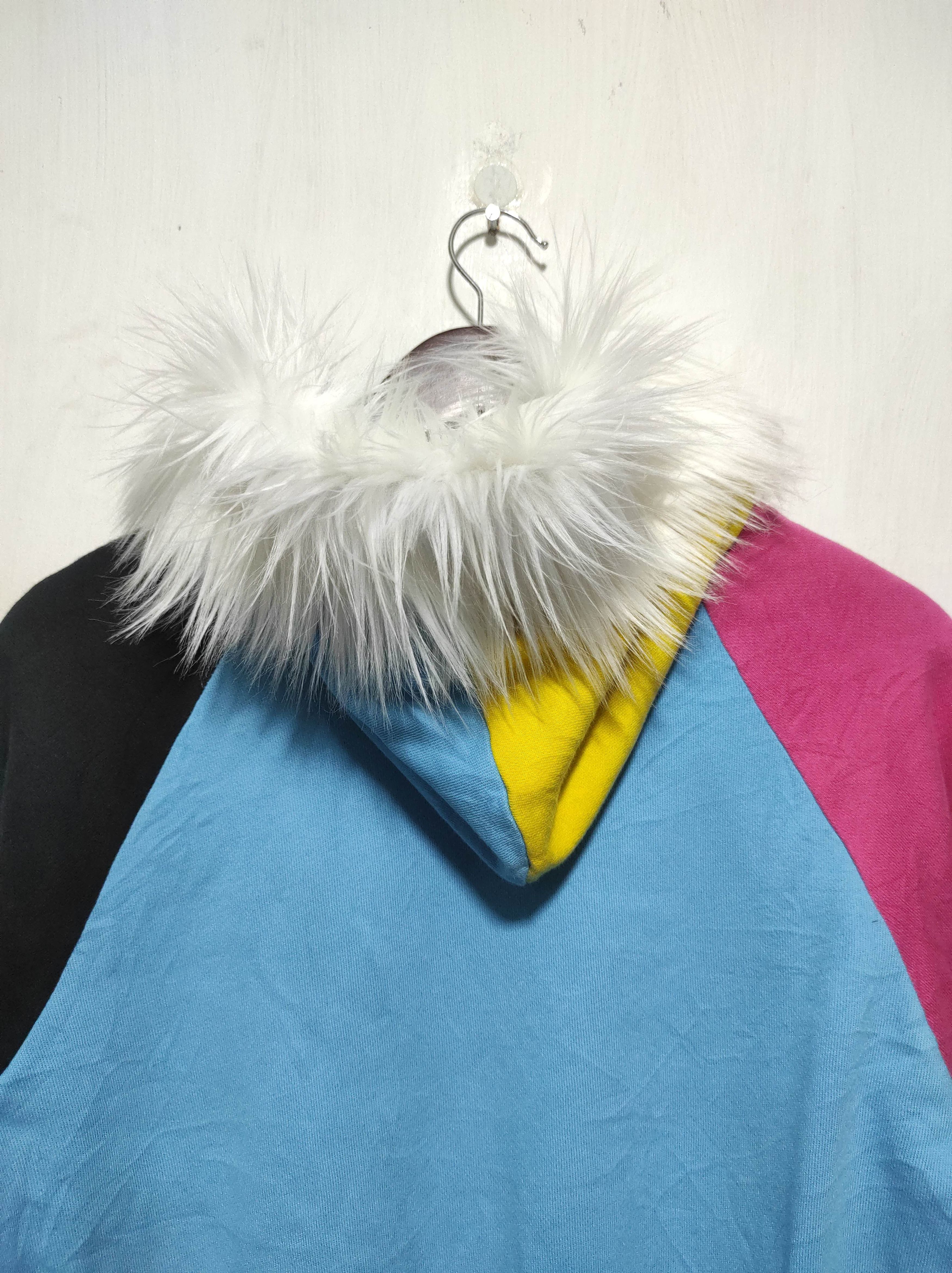 Japanese Brand Co and Lu Colorblock Fur Hoodie IfSixWasNine LGB style Size US M / EU 48-50 / 2 - 14 Thumbnail