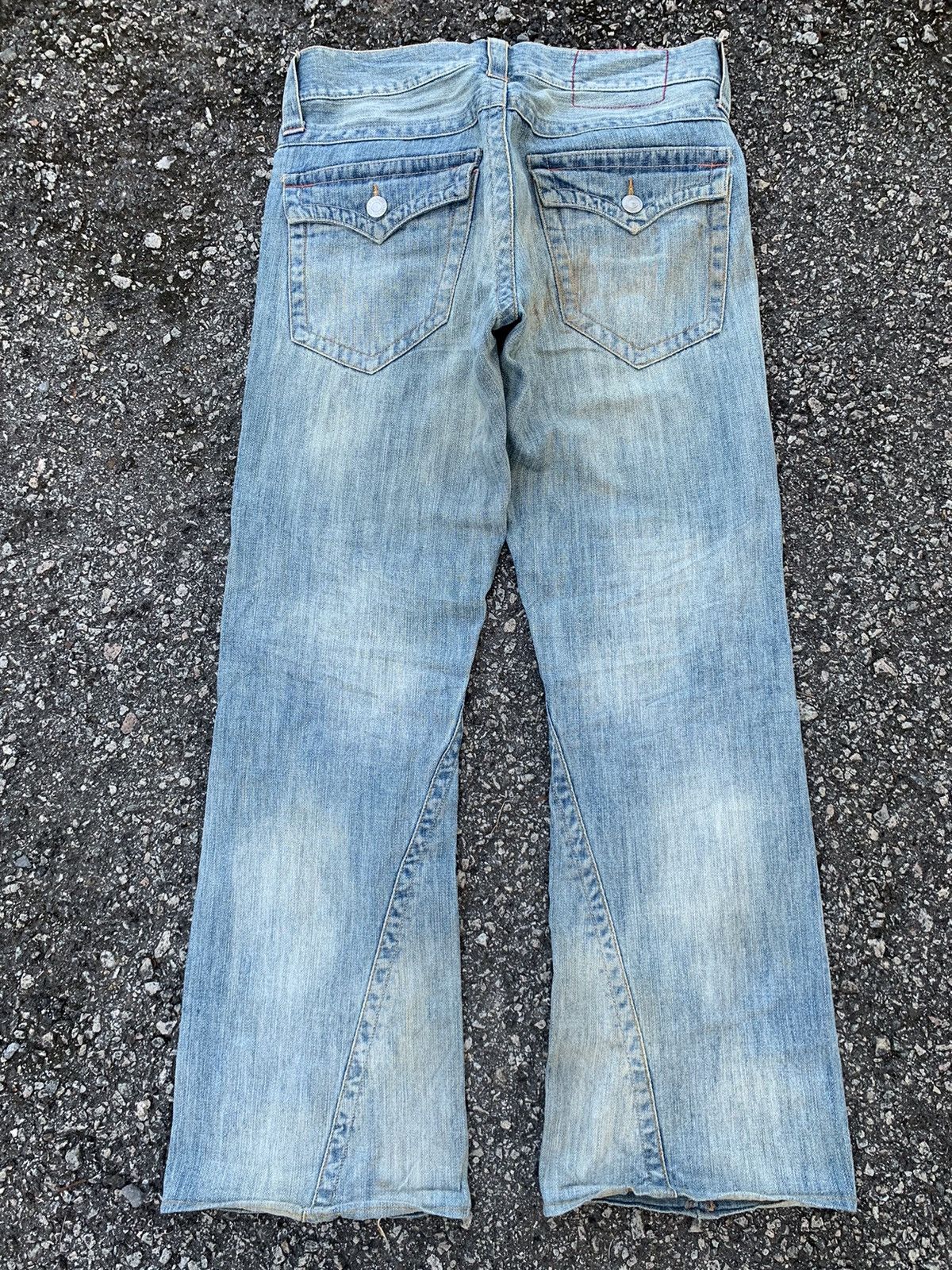 Tornado Mart FLARE💥 DOMINATE HANDCRAFTED JEANS PUNK STYLE DENIM☠️🎌 Size US 33 - 4 Thumbnail