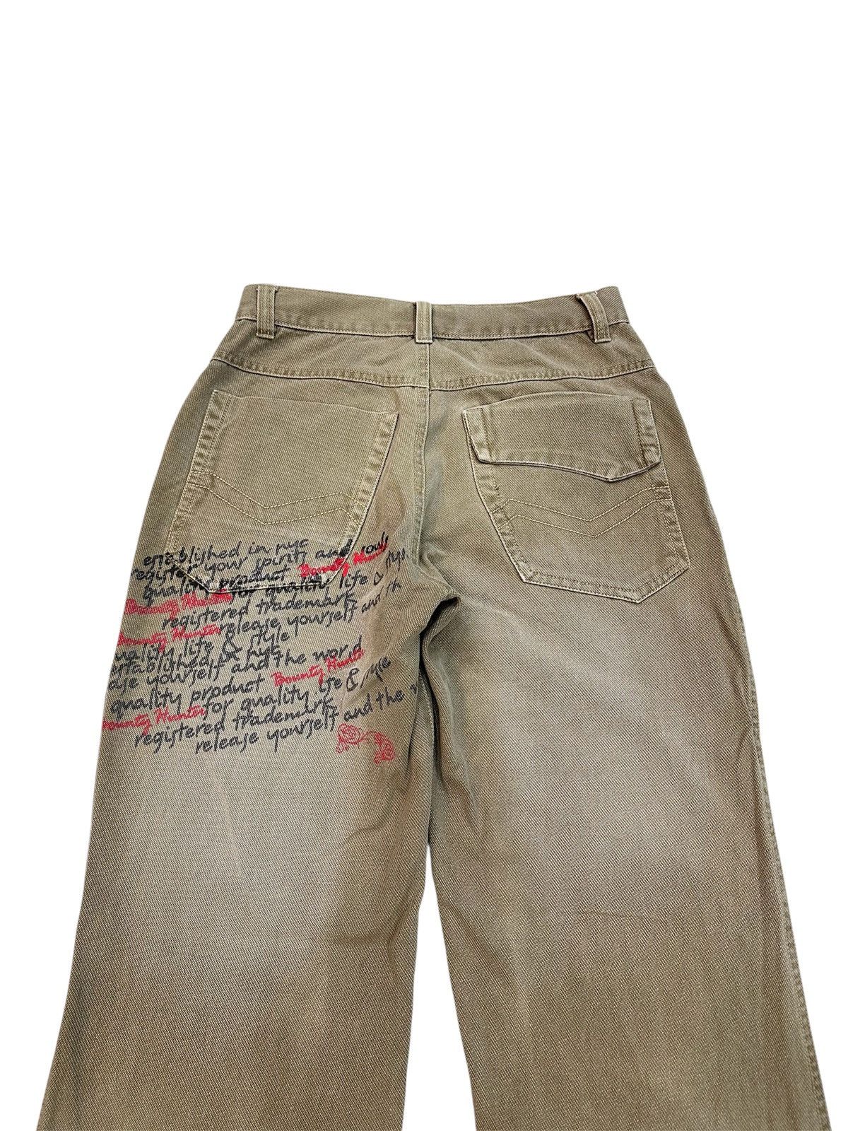Bounty Hunter Bounty Hunter B×H Madness Graffiti Wide Leg Pants Beige Size US 30 / EU 46 - 7 Thumbnail