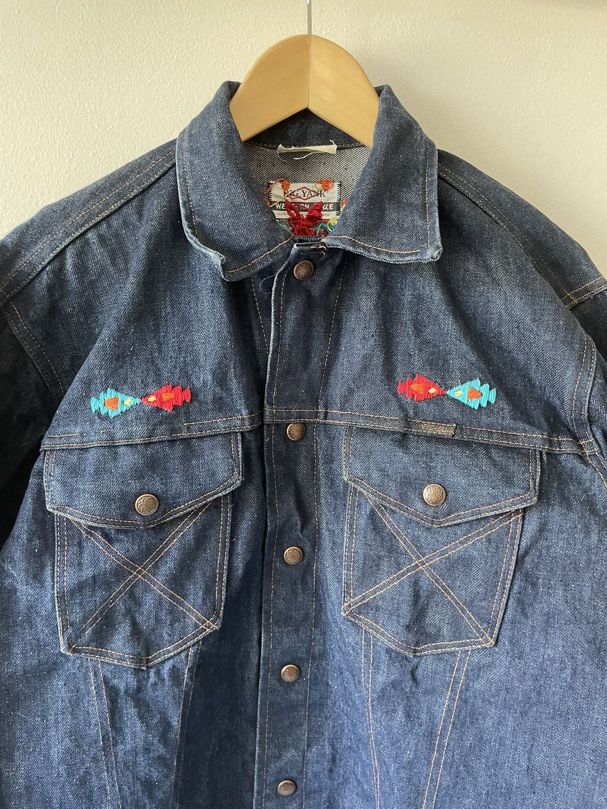 Vintage Vintage 60s Big Yank Western Style Sanforized Denim Jacket Size US L / EU 52-54 / 3 - 2 Thumbnail