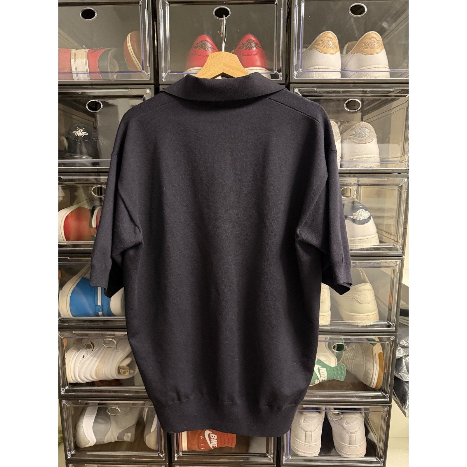 Prada Prada Logo-Embroidered Wool Polo Shirt Size 48 Size US XXL / EU 58 / 5 - 5 Thumbnail