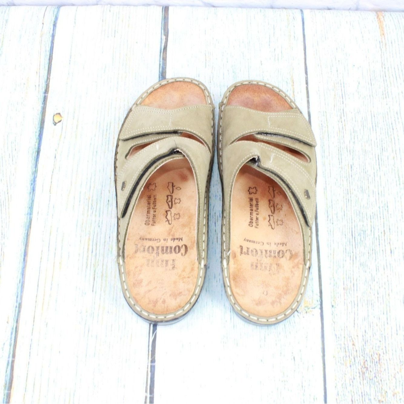 Leather × Other Finn Women's Jamaica Hook & Loop Two Strap Sandals Size US 7 / IT 37 - 7 Thumbnail