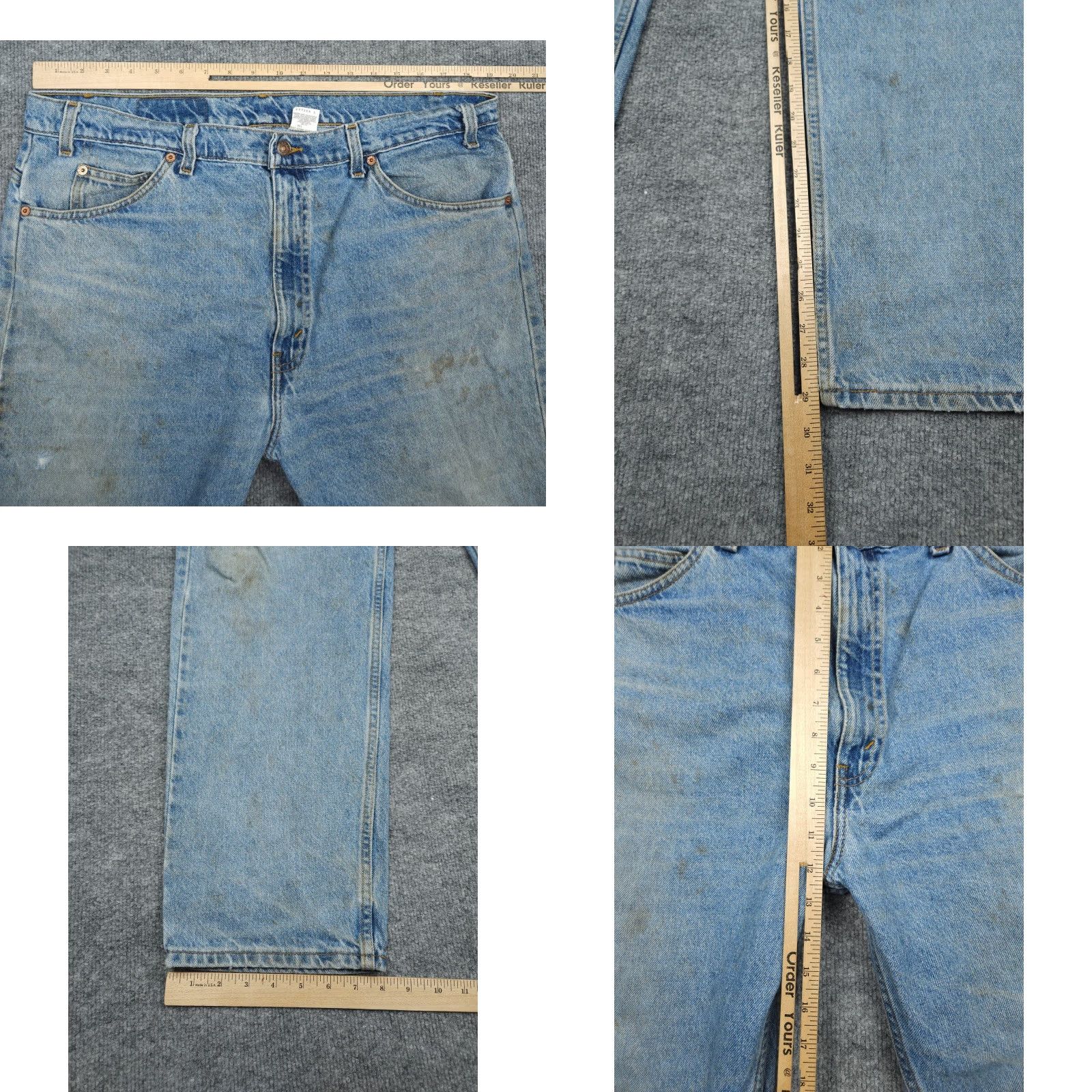 Levi's VINTAGE Levi's 505 Jeans Men's 40x30 Orange Tab Straight 38x30 90s Denim Cotton Regular Jeans Mens Size US 38 / EU 54 - 8 Thumbnail
