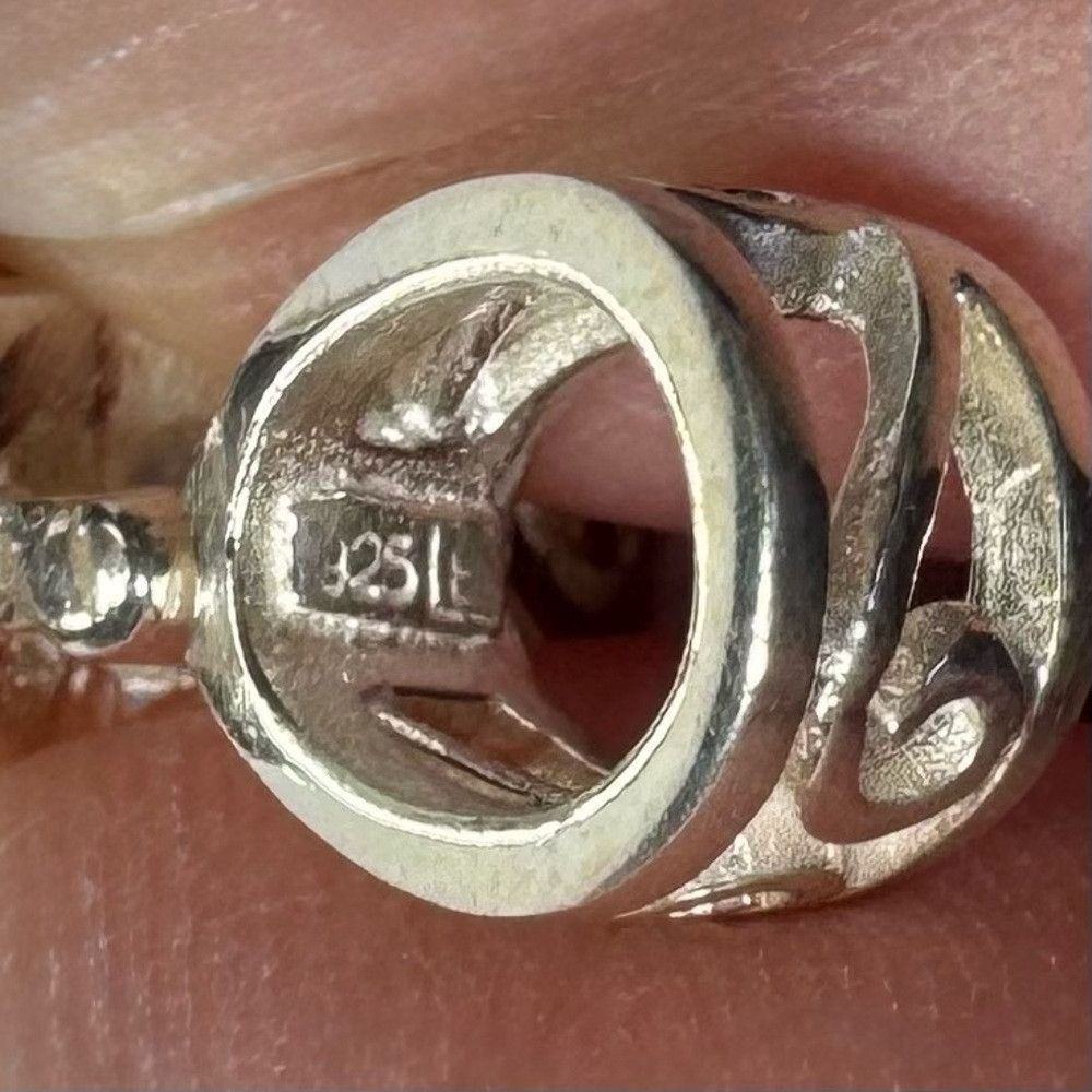 Other Vintage 925 Sterling Silver Pearl Heart Pendant Size ONE SIZE - 6 Thumbnail