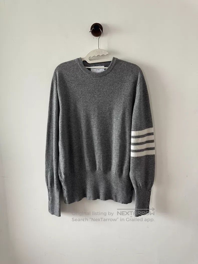 Thom Browne Thom Browne Gray cashmere sweater Size US XL / EU 56 / 4 - 1 Thumbnail