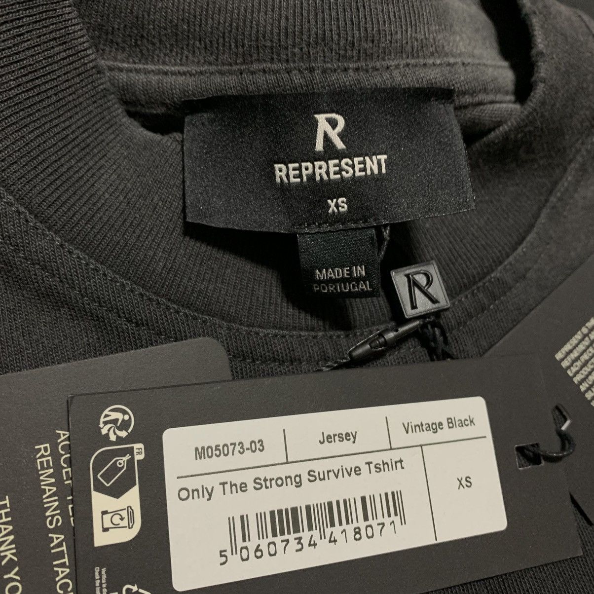 Represent Clo. Represent XS Shark Graphic Vintage Black Tee Only The Strong Size US XS / EU 42 / 0 - 5 Thumbnail
