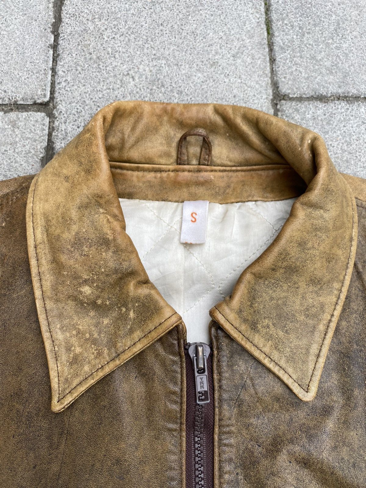 Leather Vintage Brown Leather Bomber Jacket Size US S / EU 44-46 / 1 - 4 Thumbnail