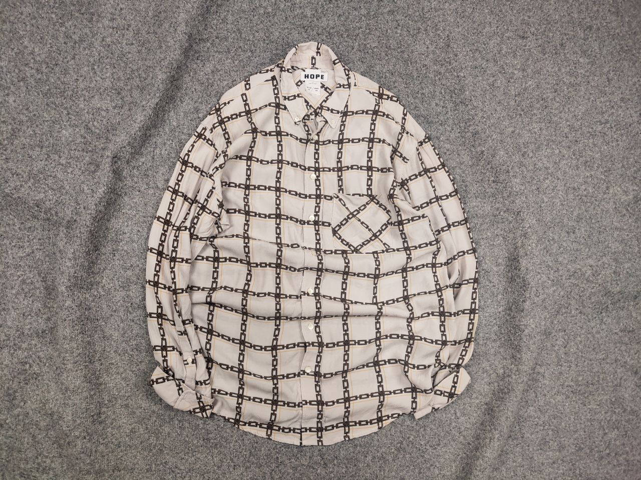 Hope Hope design Unisex Mash Button Shirt Oversized Logo chain Size US M / EU 48-50 / 2 - 1 Thumbnail