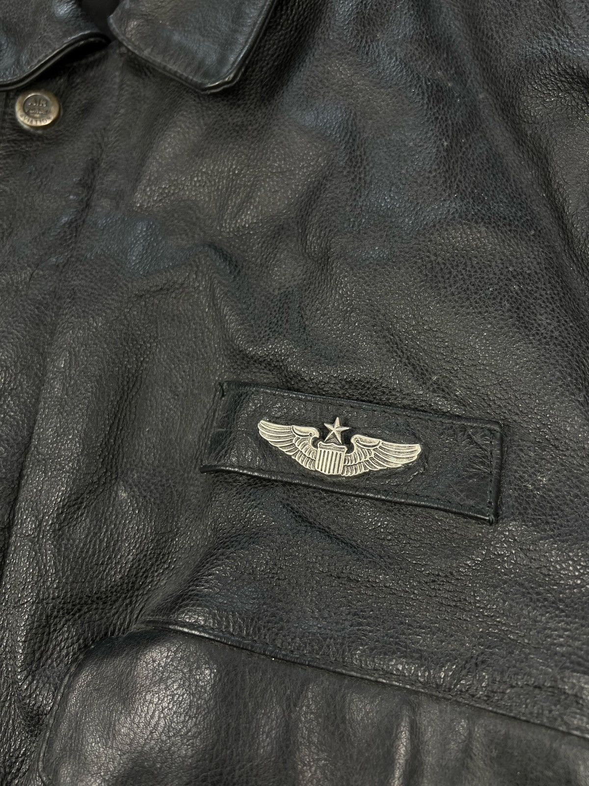 Vintage Vintage aviation A2 Leather Jacket moto schott nyc style Size US M / EU 48-50 / 2 - 11 Thumbnail