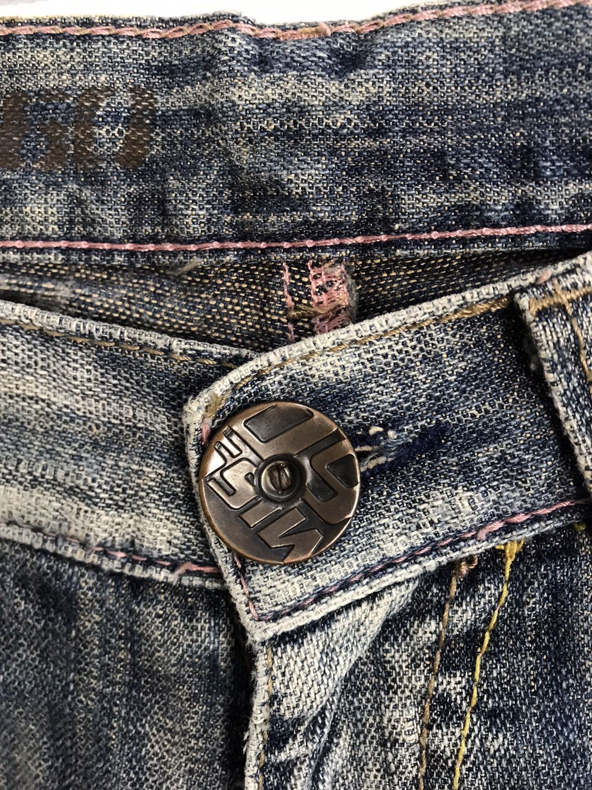 Miss Sixty Miss Sixty Distressed Indigo Denim Jeans Relaxed Tapered Size 27" / US 4 / IT 40 - 7 Thumbnail