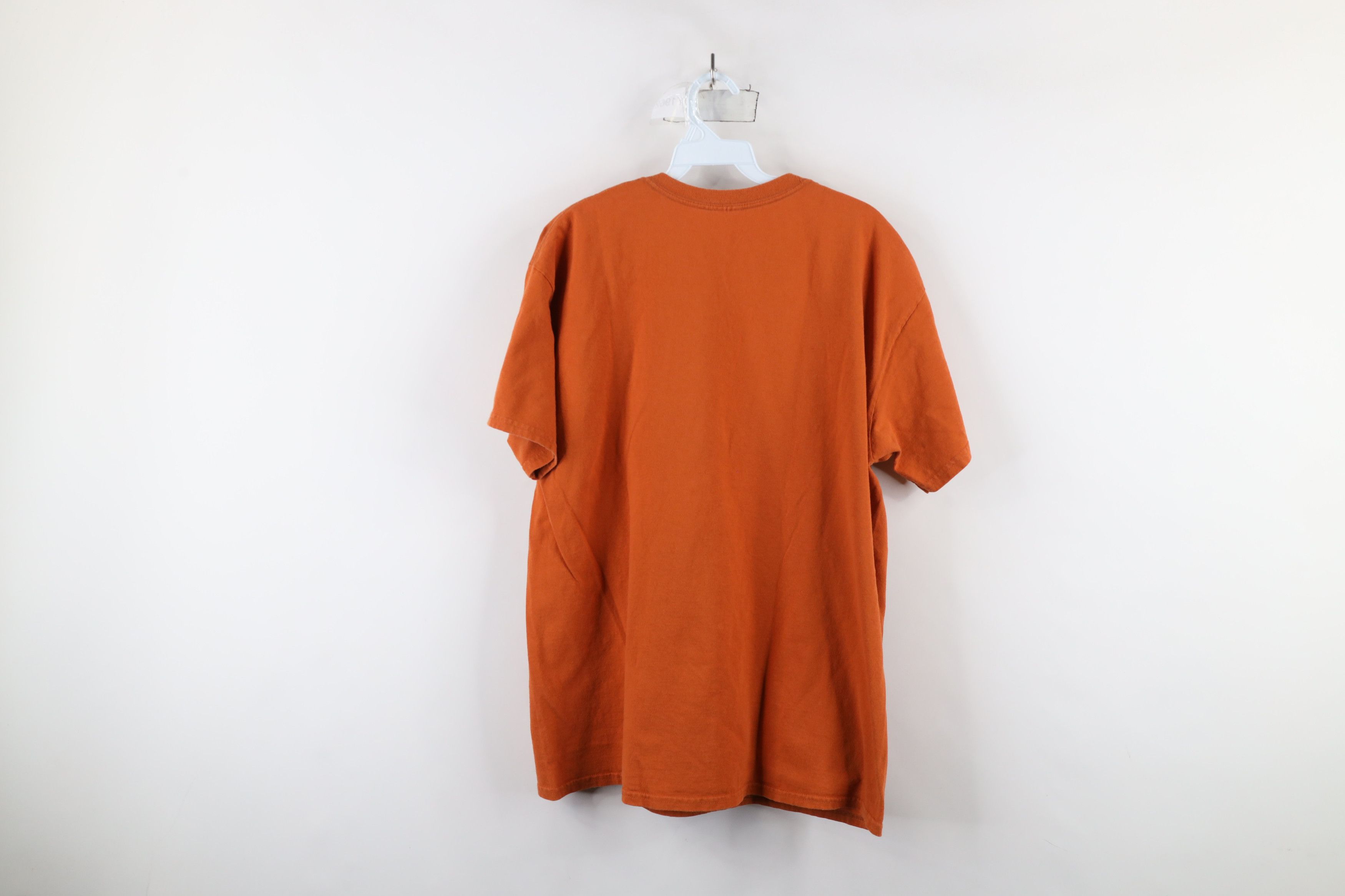 Vintage Vintage 90s Streetwear Sun Eagle Nature T-Shirt Orange Size US L / EU 52-54 / 3 - 8 Thumbnail