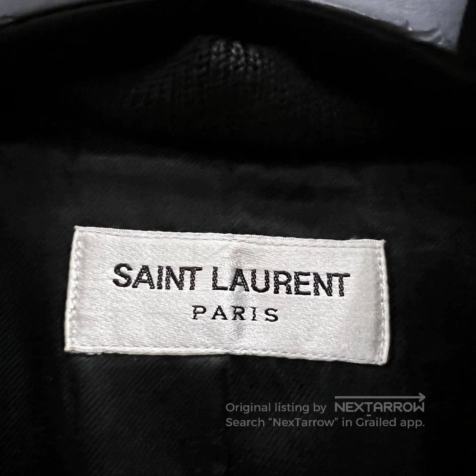 Saint Laurent Paris Saint Laurent Dark Blue Leather Patch Jacket. Size US M / EU 48-50 / 2 - 3 Thumbnail