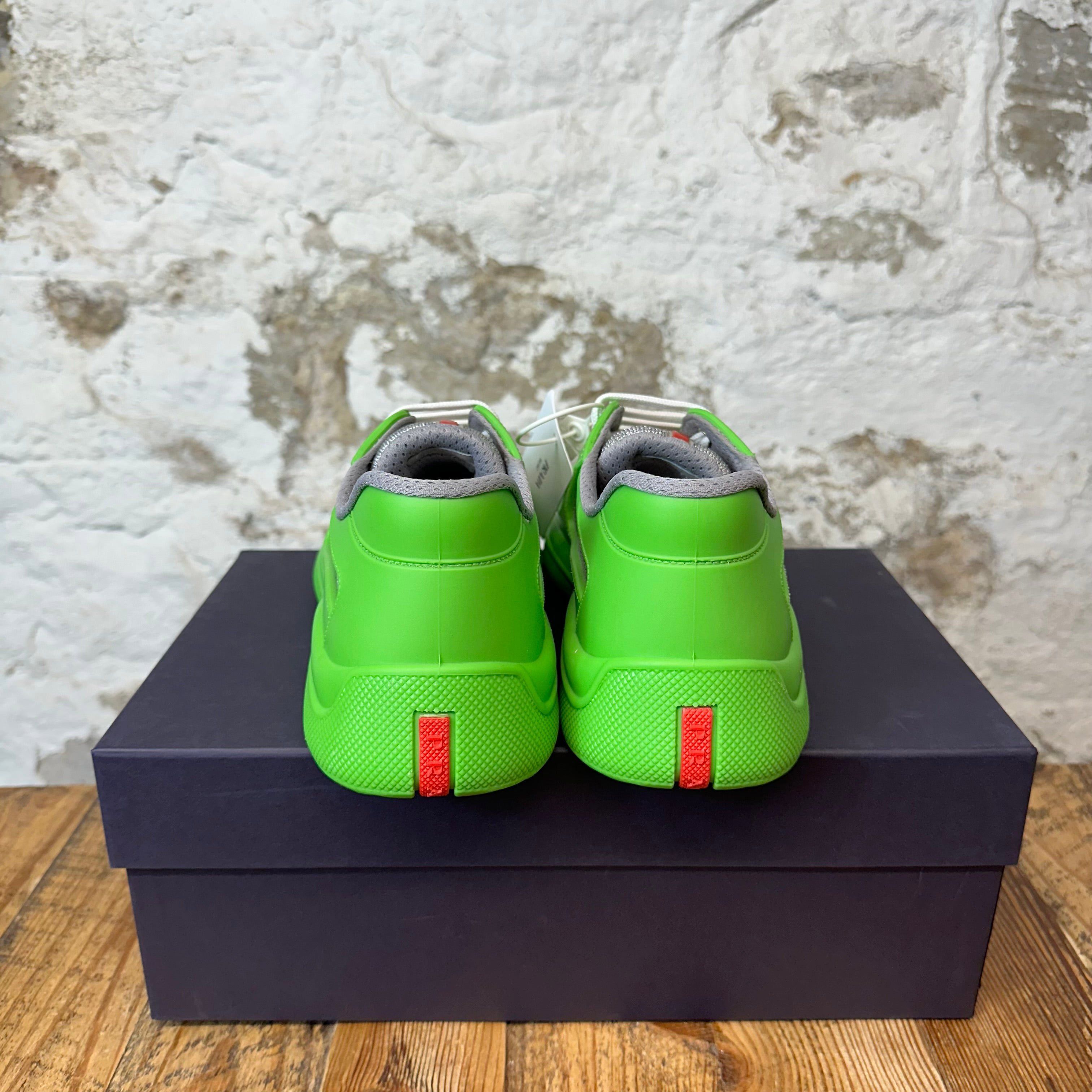 Prada Prada Americas Cup Green Rubber Sneaker Sz 8 (41) DS Size US 8 / EU 41 - 6 Thumbnail