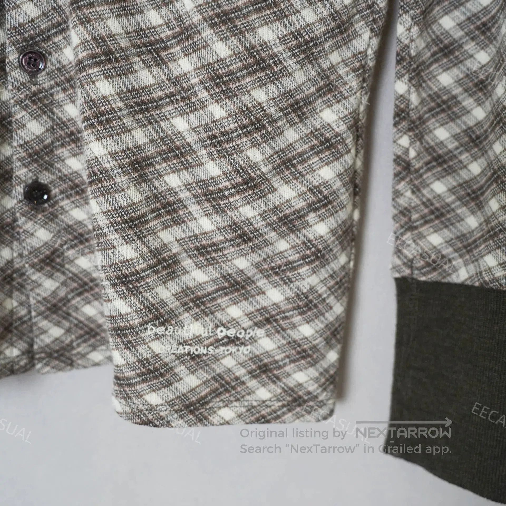 BP. Beautiful People Brown Plaid Wool Sweater. Size S / US 4 / IT 40 - 5 Thumbnail