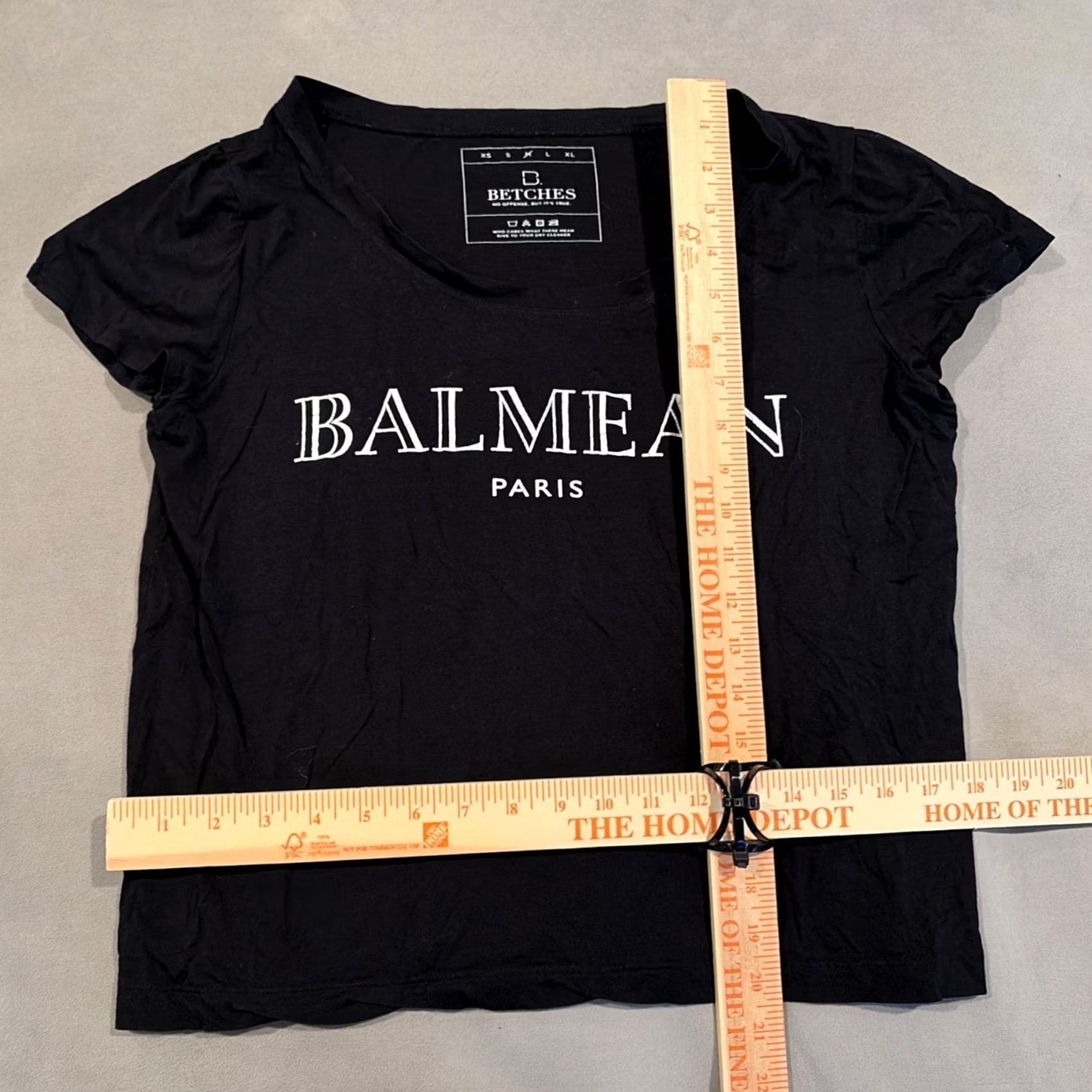 Balmain Betches Balmain Graphic T Shirt Women's Medium Black BALMEAN Logo Shirt Size M / US 6-8 / IT 42-44 - 4 Thumbnail
