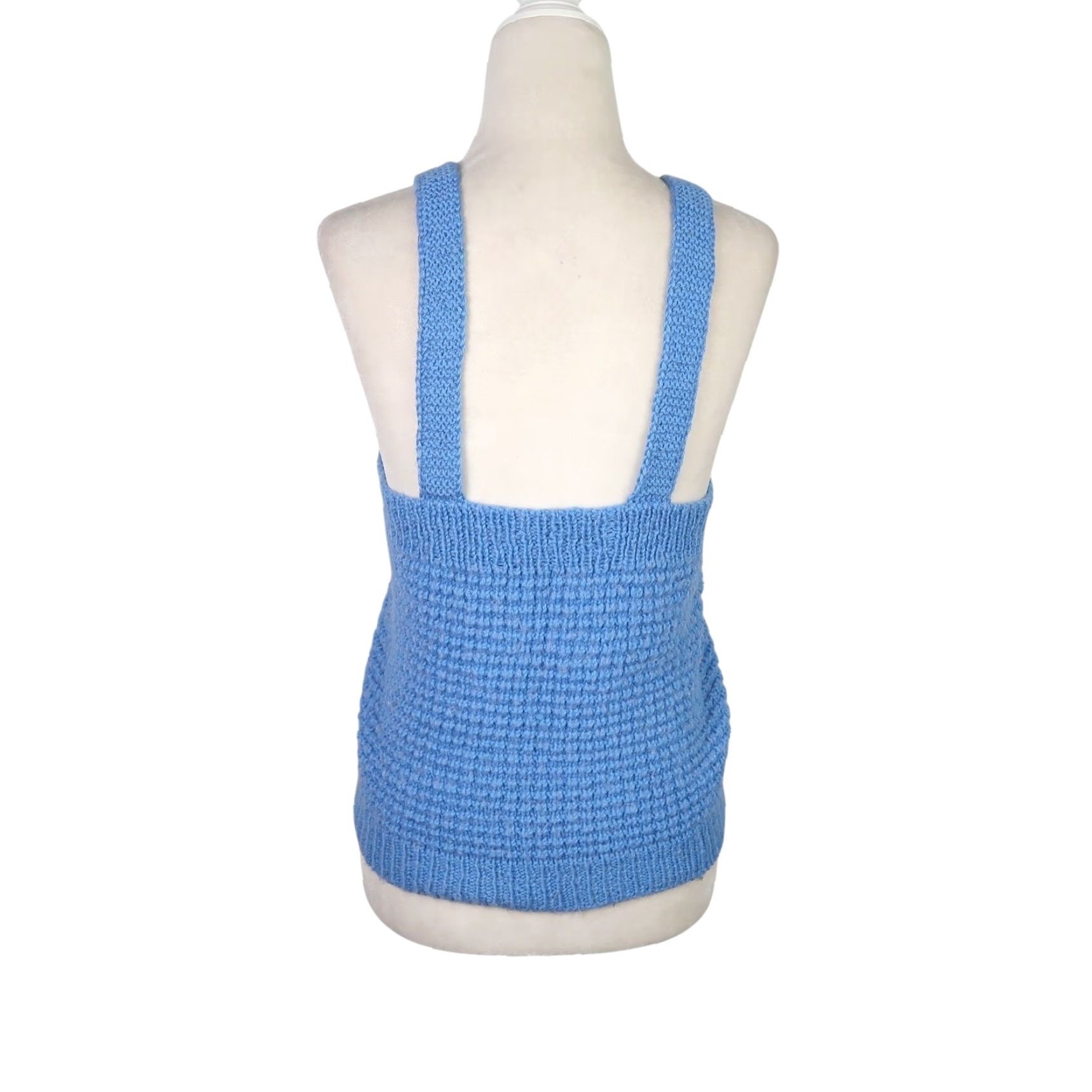 Vintage VINTAGE blue wool knit vest tank top S Wool Knit Sleeveless Square Neck Women 80s Casual Vest Size S / US 4 / IT 40 - 4 Thumbnail