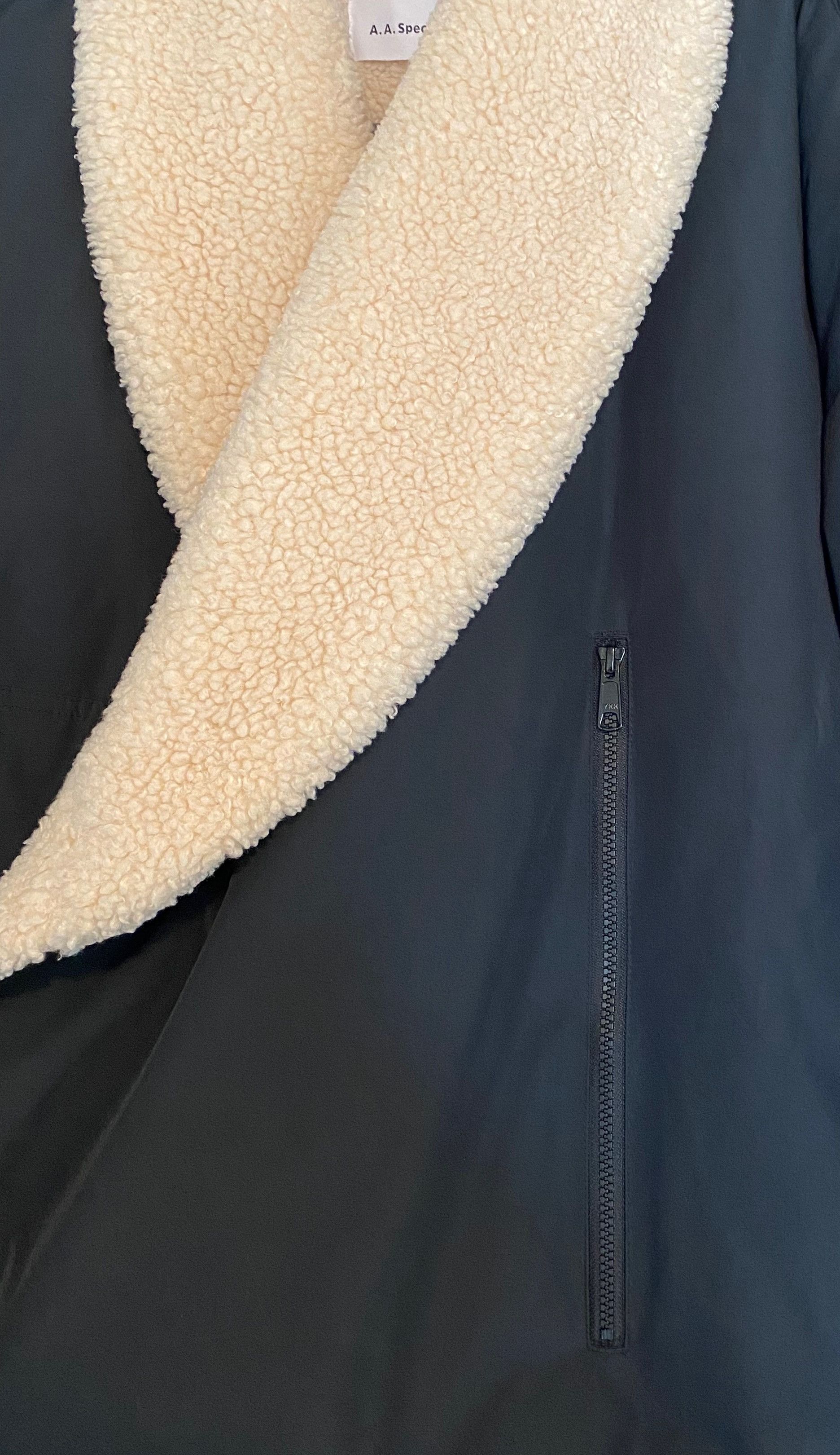 A. A. Spectrum SSENSE Exclusive Black Down Mongolian Fleece Jacket Size US L / EU 52-54 / 3 - 5 Thumbnail