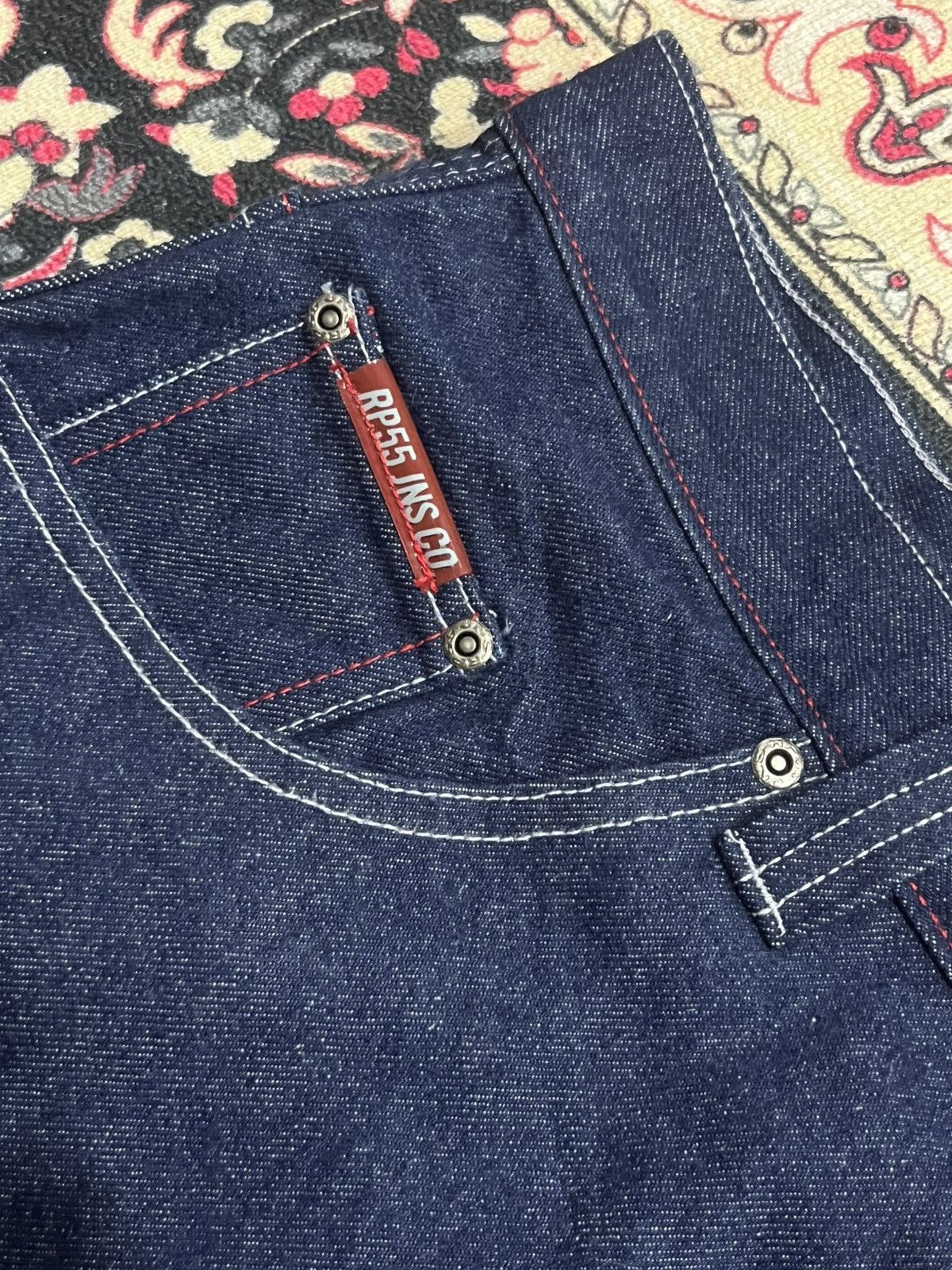 JNCO ⚡️Baggy⚡️Vintage RP55 Indigo Washed Repaired Extra Baggy Jeans Size US 38 / EU 54 - 6 Thumbnail