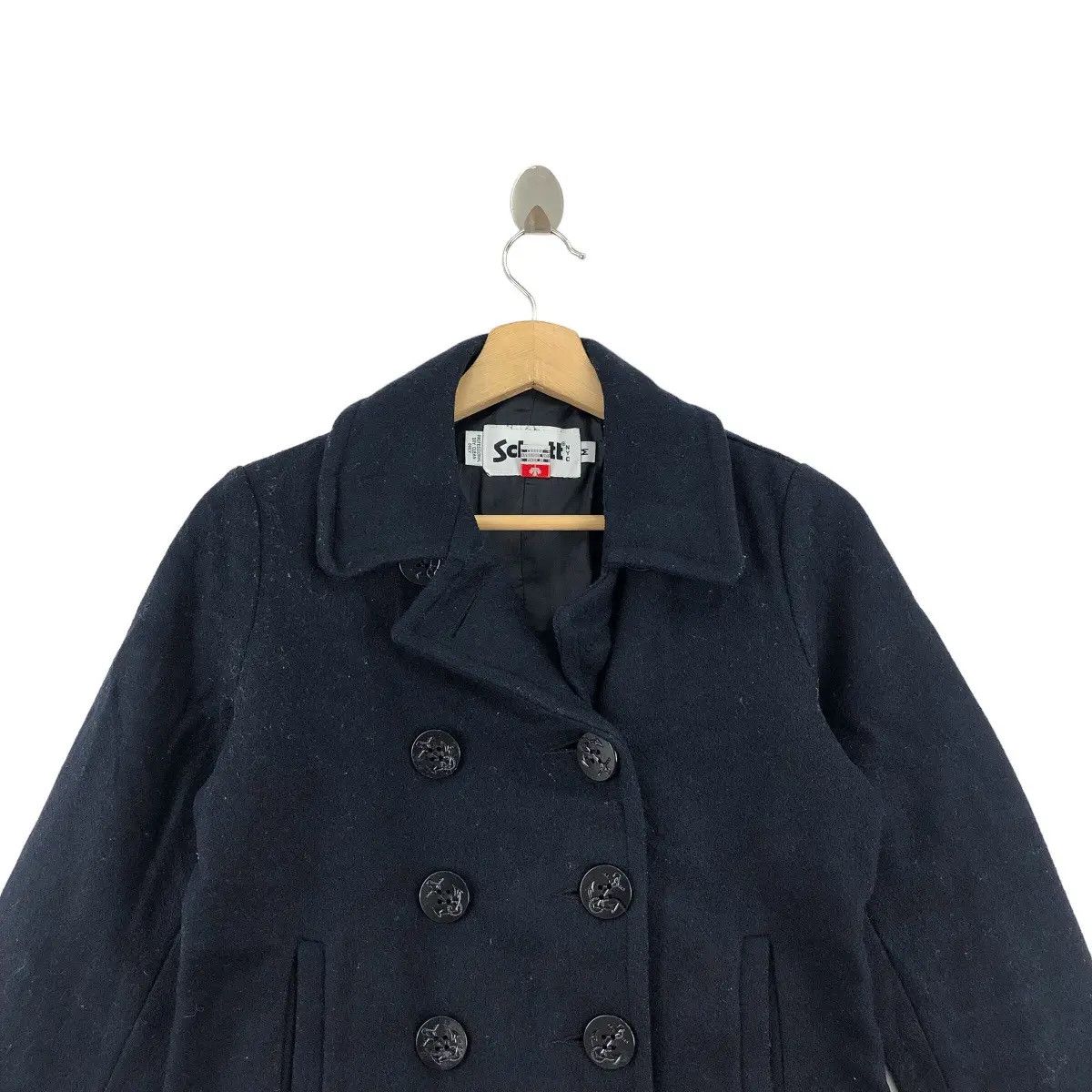 Schott SCHOTT NYC x EARTH MUSIC ECOLOGY Pea Coat Jacket Heavy Parka Size M / US 6-8 / IT 42-44 - 2 Thumbnail