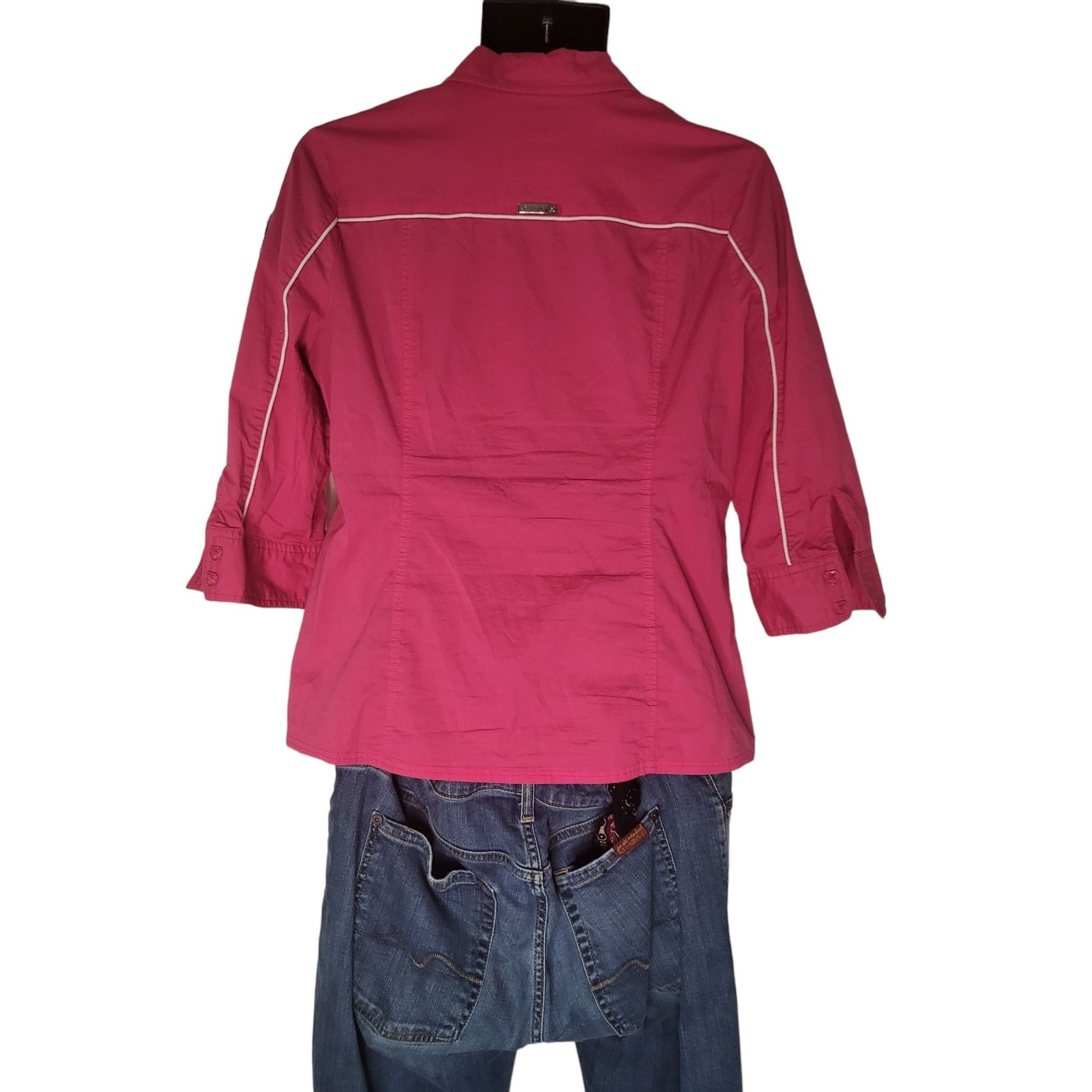 Luxire Luxirie Pink Button Down Shirt Women Sz XL Long Sleeve Colla Size XL / US 12-14 / IT 48-50 - 2 Thumbnail