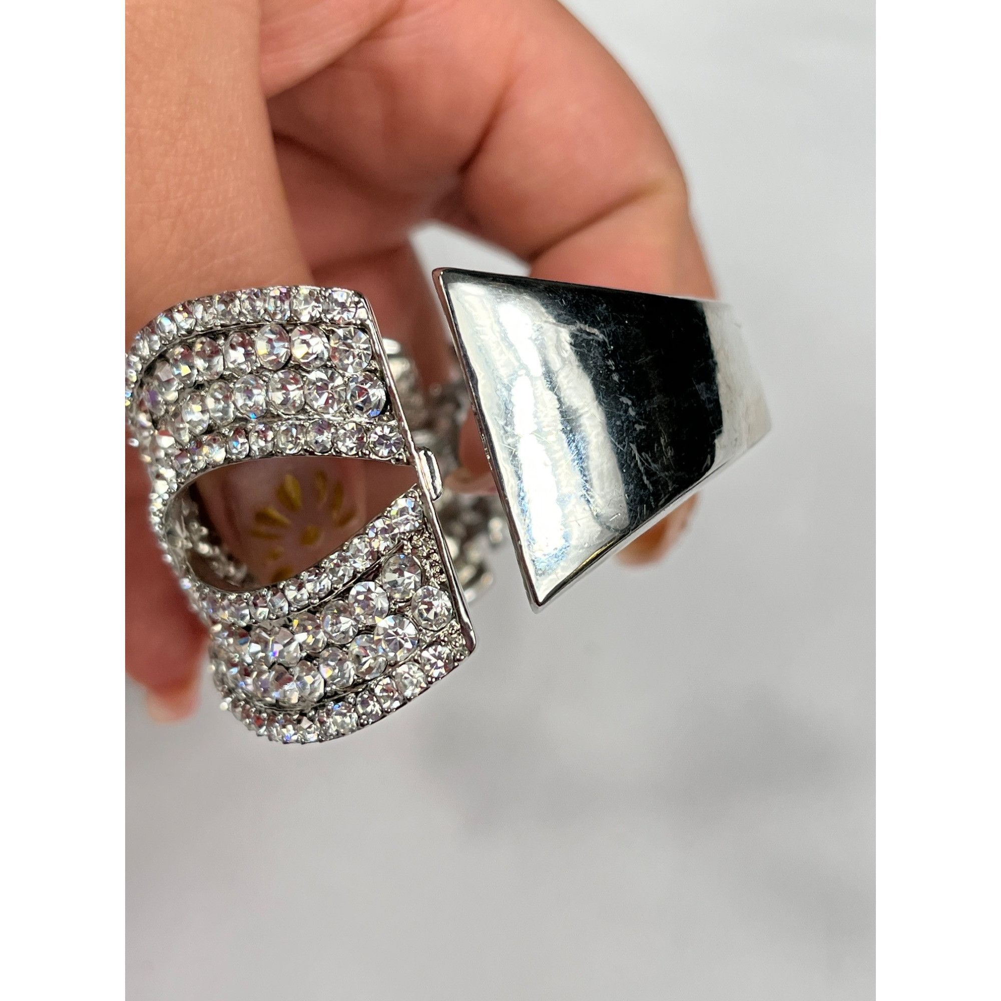 Other Silver Tone SKU 002 and 036 Rhinestone Infinity Bracelet V Size ONE SIZE - 5 Thumbnail
