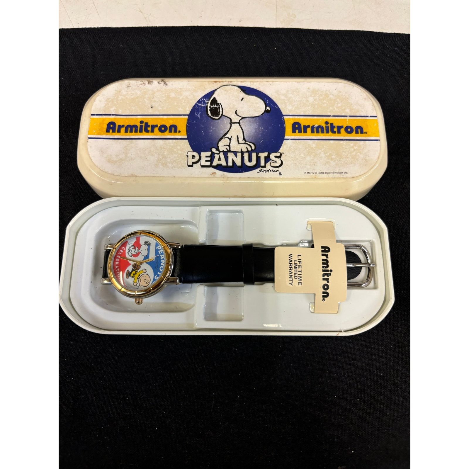 (B).Stroy Armitron Peanuts 50th Anniversary Watch! New Battery! Size ONE SIZE - 1 Thumbnail