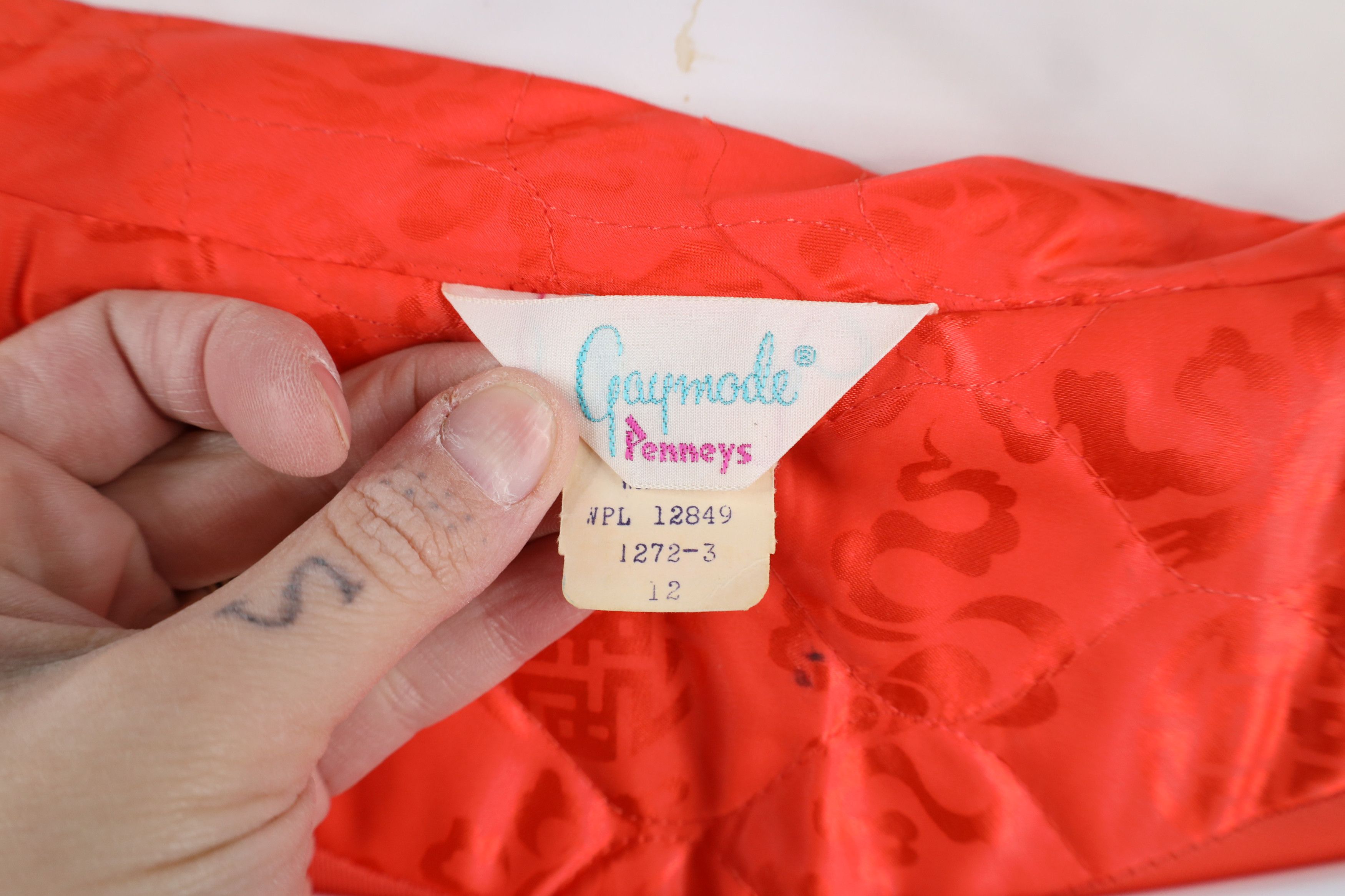 Vintage Deadstock Vintage 60s Quilted Kimono Night Sleep Jacket Size XL / US 12-14 / IT 48-50 - 10 Thumbnail